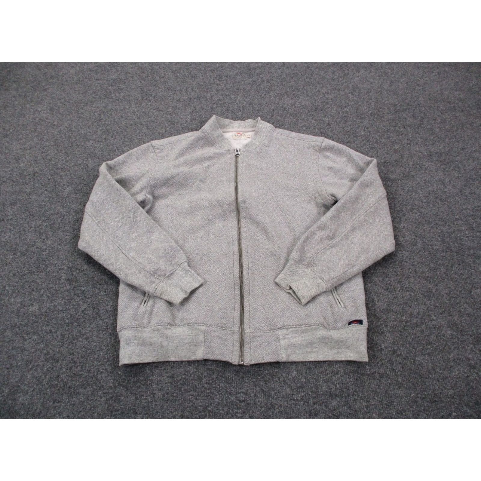 Faherty Faherty Jacket Mens M Gray Zip Solid Knit Windbreaker Outdoor Everyday Clothing? Size US M / EU 48-50 / 2 - 2 Thumbnail