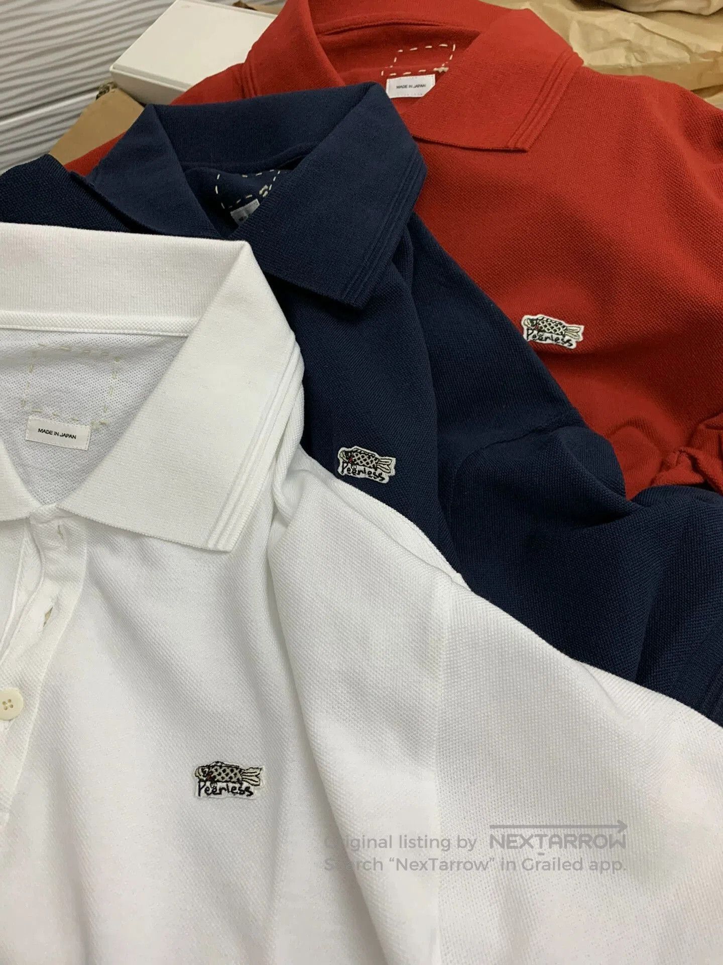 Visvim Red Short Sleeve Polo Shirt. Size US M / EU 48-50 / 2 - 5 Thumbnail