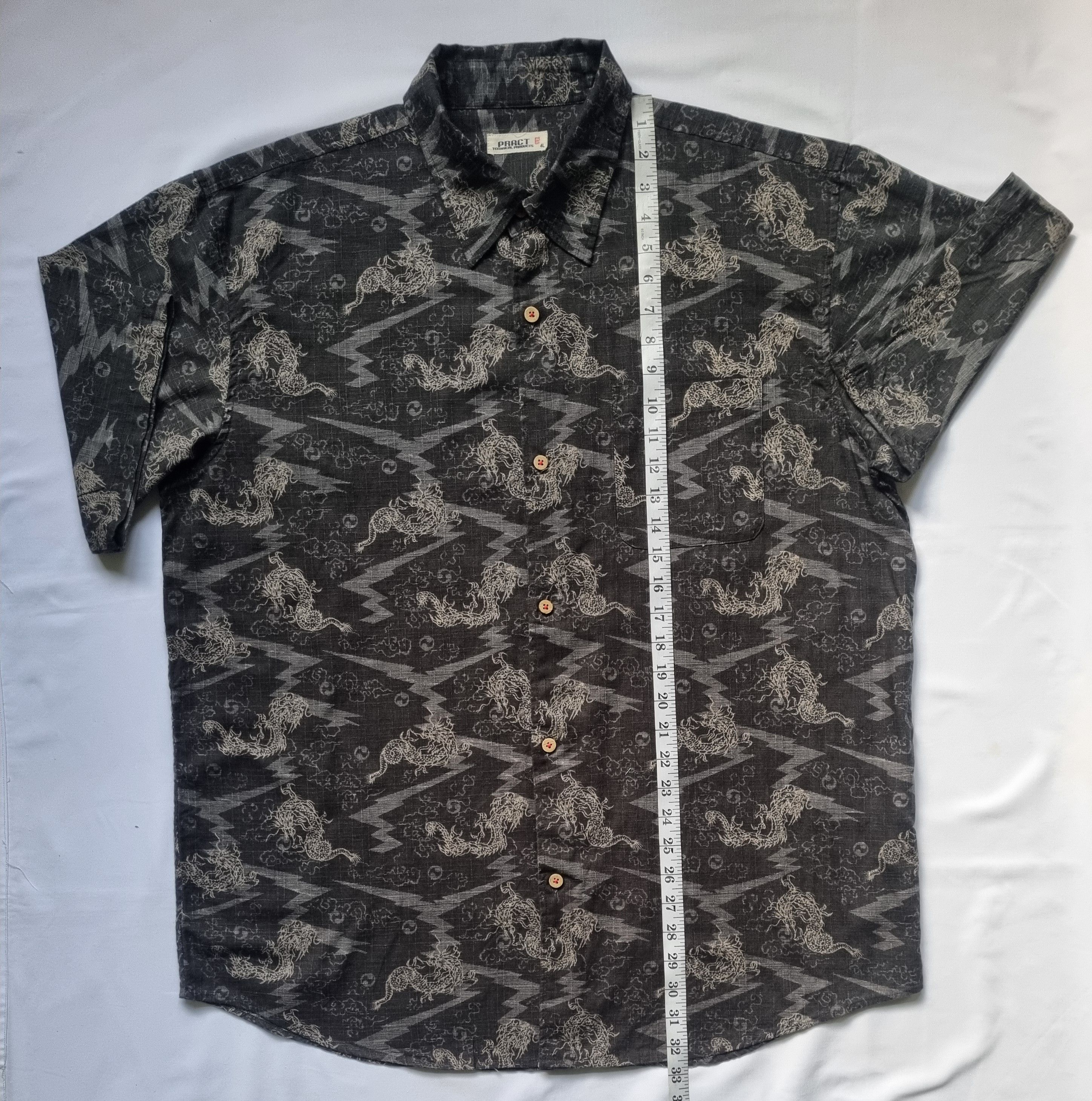 Vintage Vintage Dragon Hawaiian Shirt Size US XXL / EU 58 / 5 - 4 Thumbnail