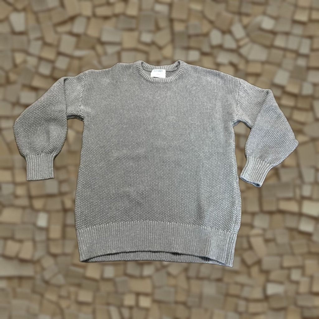 Old Navy Old Navy Sweater Women's M Gray Pullover Tunic Length Crew Neck Long Sleeve Regular Fit Womens Size M / US 6-8 / IT 42-44 - 1 Thumbnail