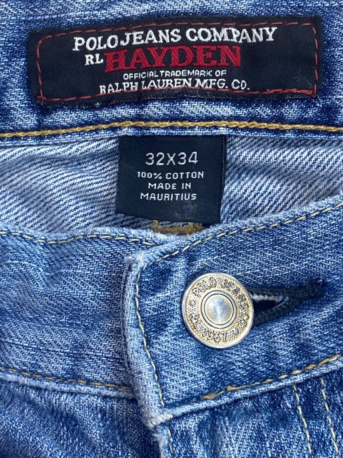 Polo Ralph Lauren Polo Ralph Lauren Acid Blue Wash Style Loose Jeans Size US 31 - 12 Thumbnail