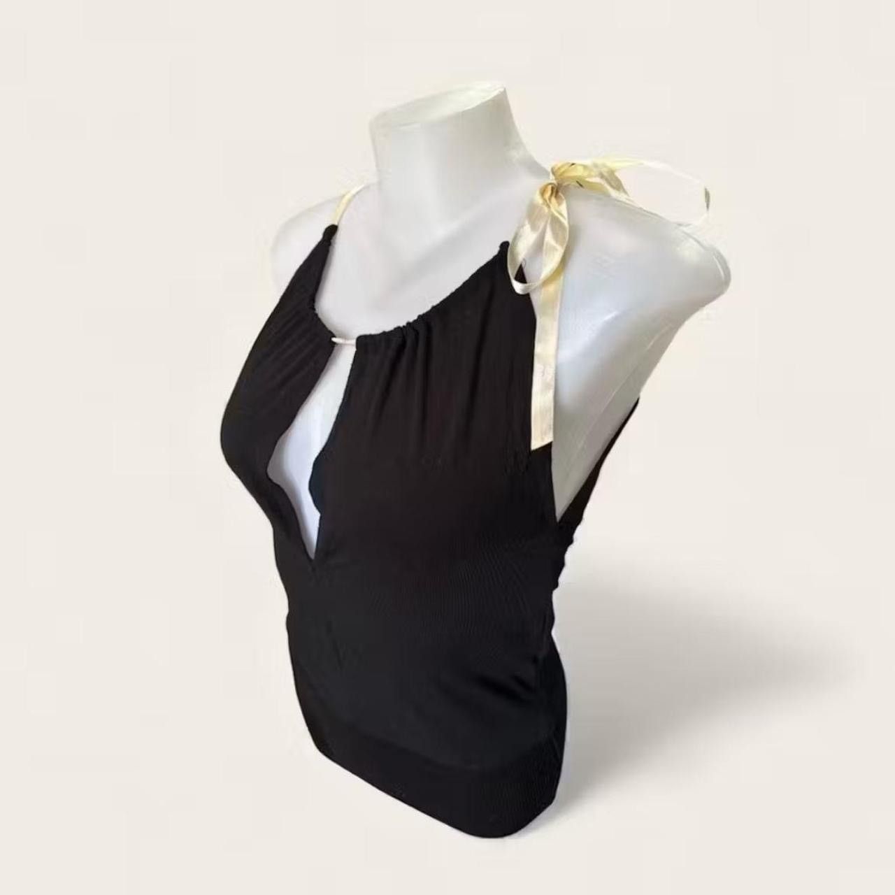 Guess Vintage y2k GUESS collection top with ribbon halter detail🎐 Size S / US 4 / IT 40 - 2 Thumbnail