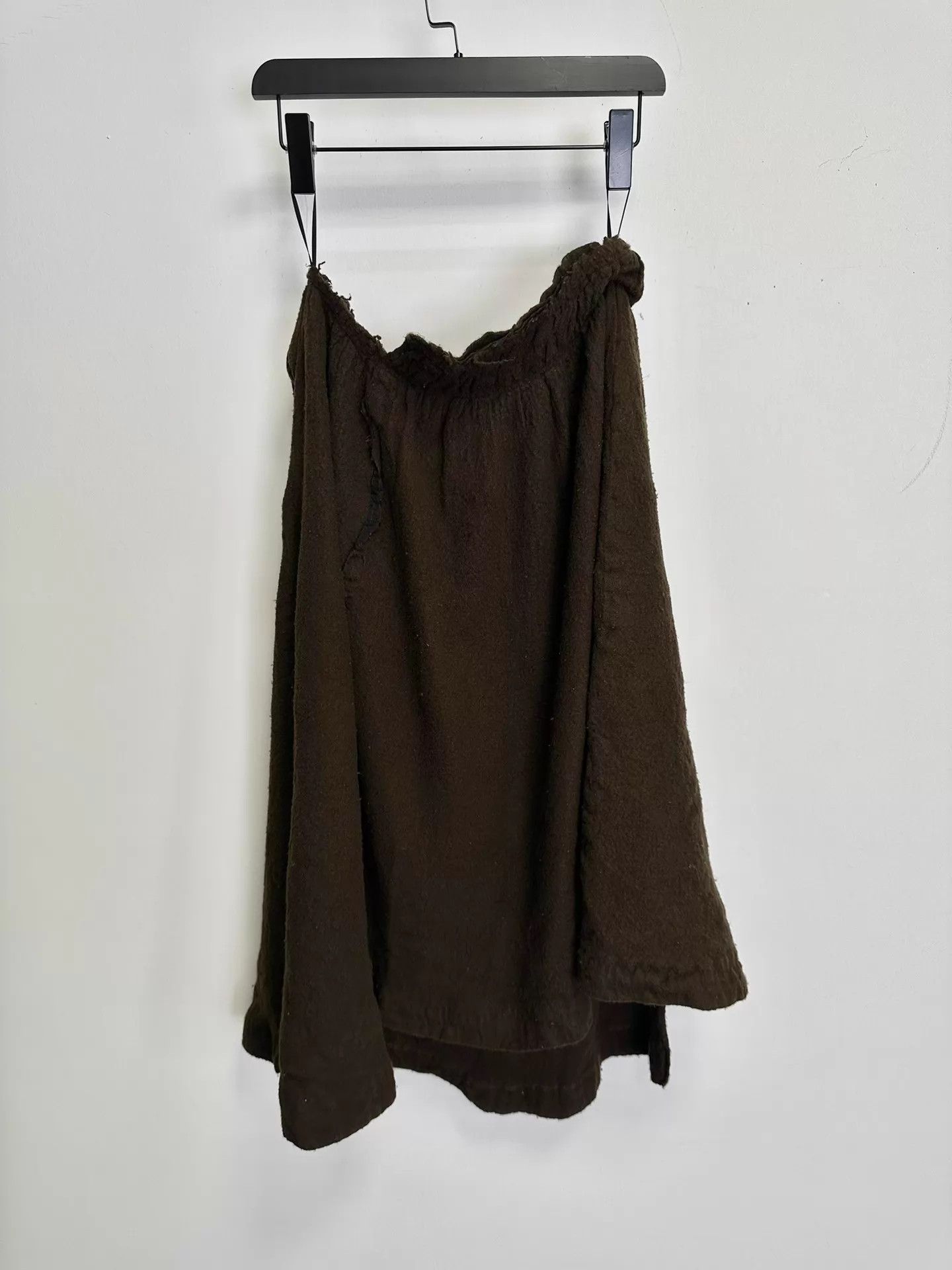 Comme des Garcons Comme des Garçons 07AW Olive Felted Ripped Skirt Size S / US 4 / IT 40 - 1 Thumbnail