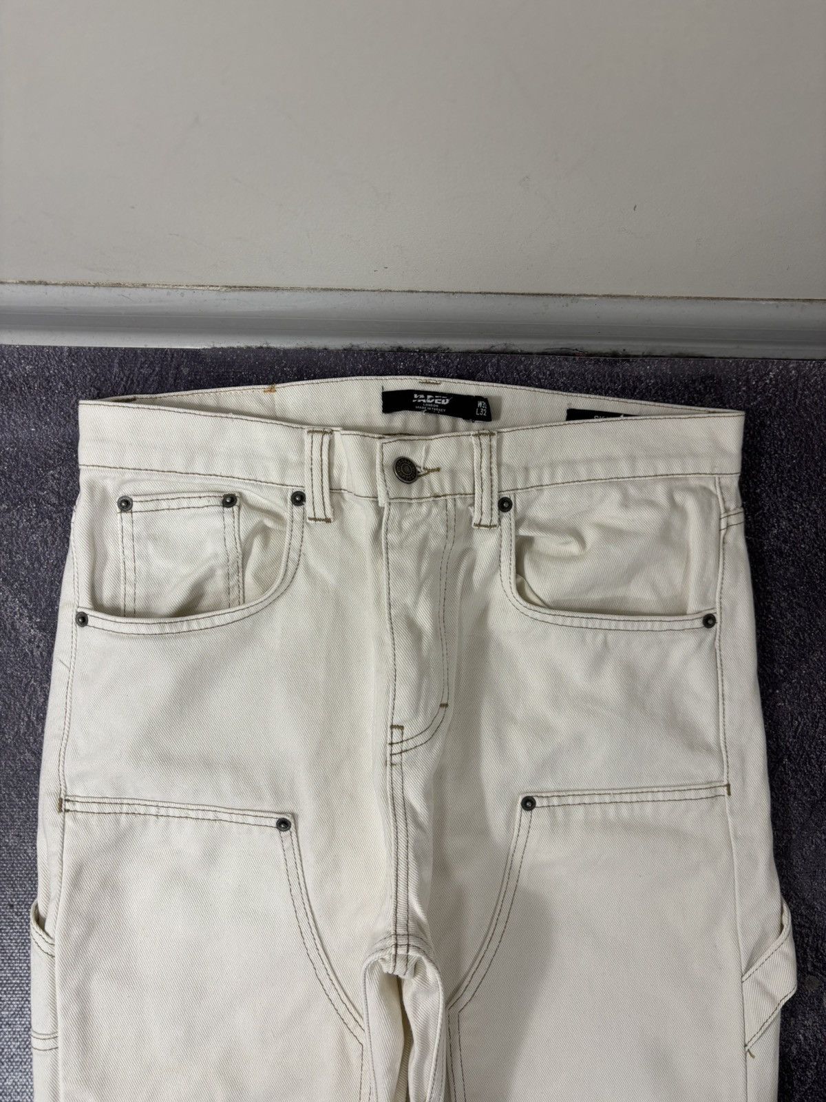 Jaded London Jaded London Double Knee Y2K Off White Skate Fit Baggy Jeans Size US 32 / EU 48 - 7 Thumbnail