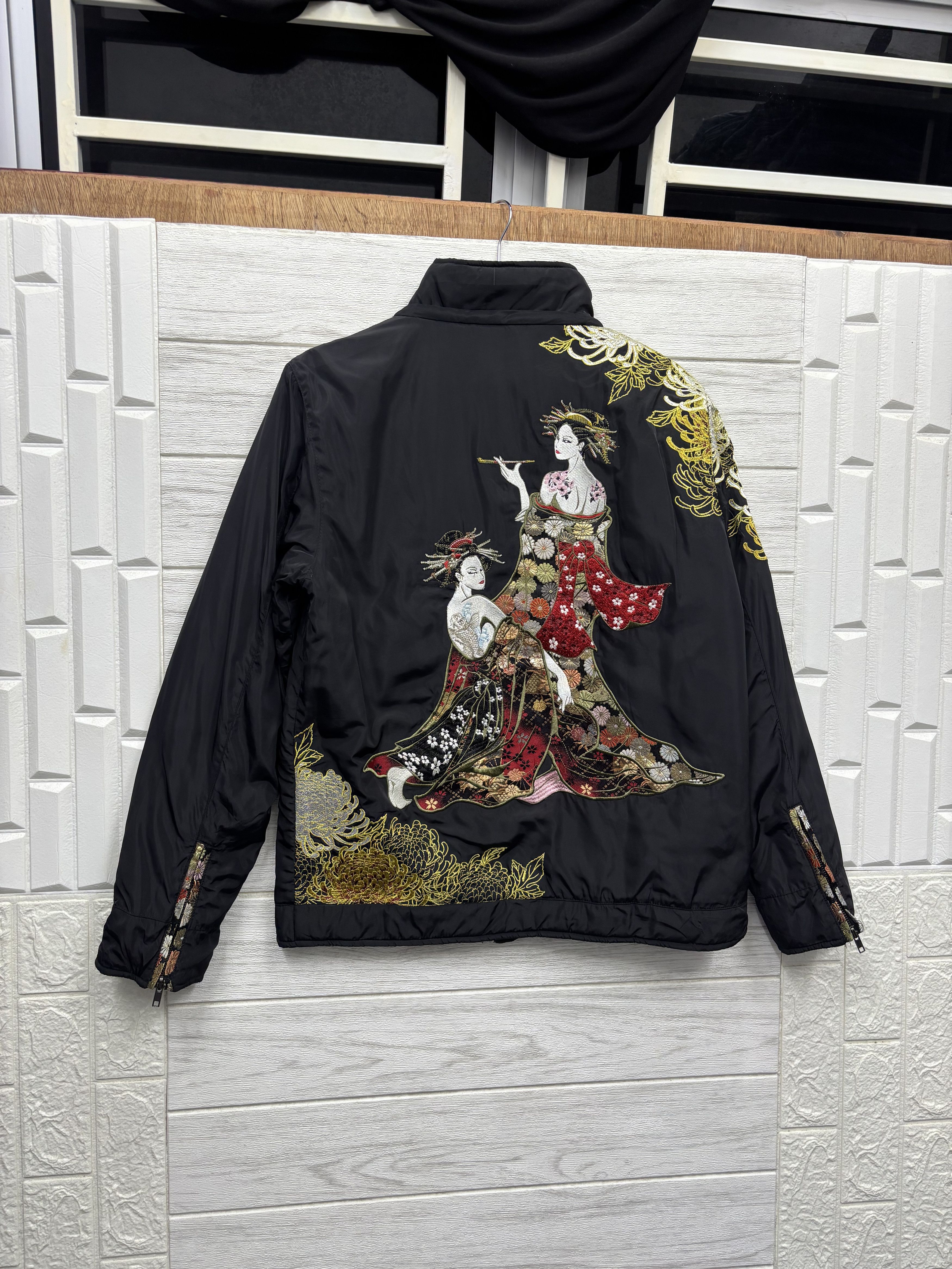14th Addiction OG🇯🇵GEISHA JAPANESE EMBROIDERY NYLON PUFFER JACKET Size US M / EU 48-50 / 2 - 3 Thumbnail