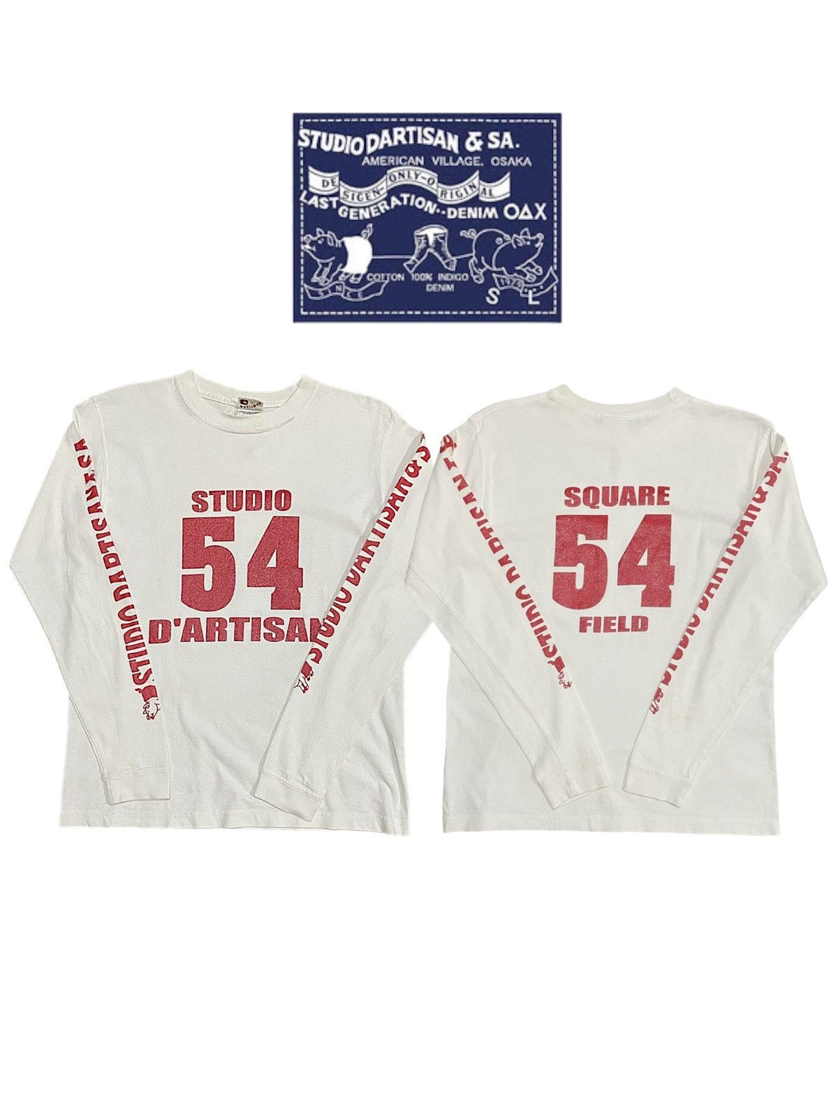 Japanese Brand Vintage Studio D'Artisan 54 Square Field Script Tee Size US M / EU 48-50 / 2 - 1 Thumbnail