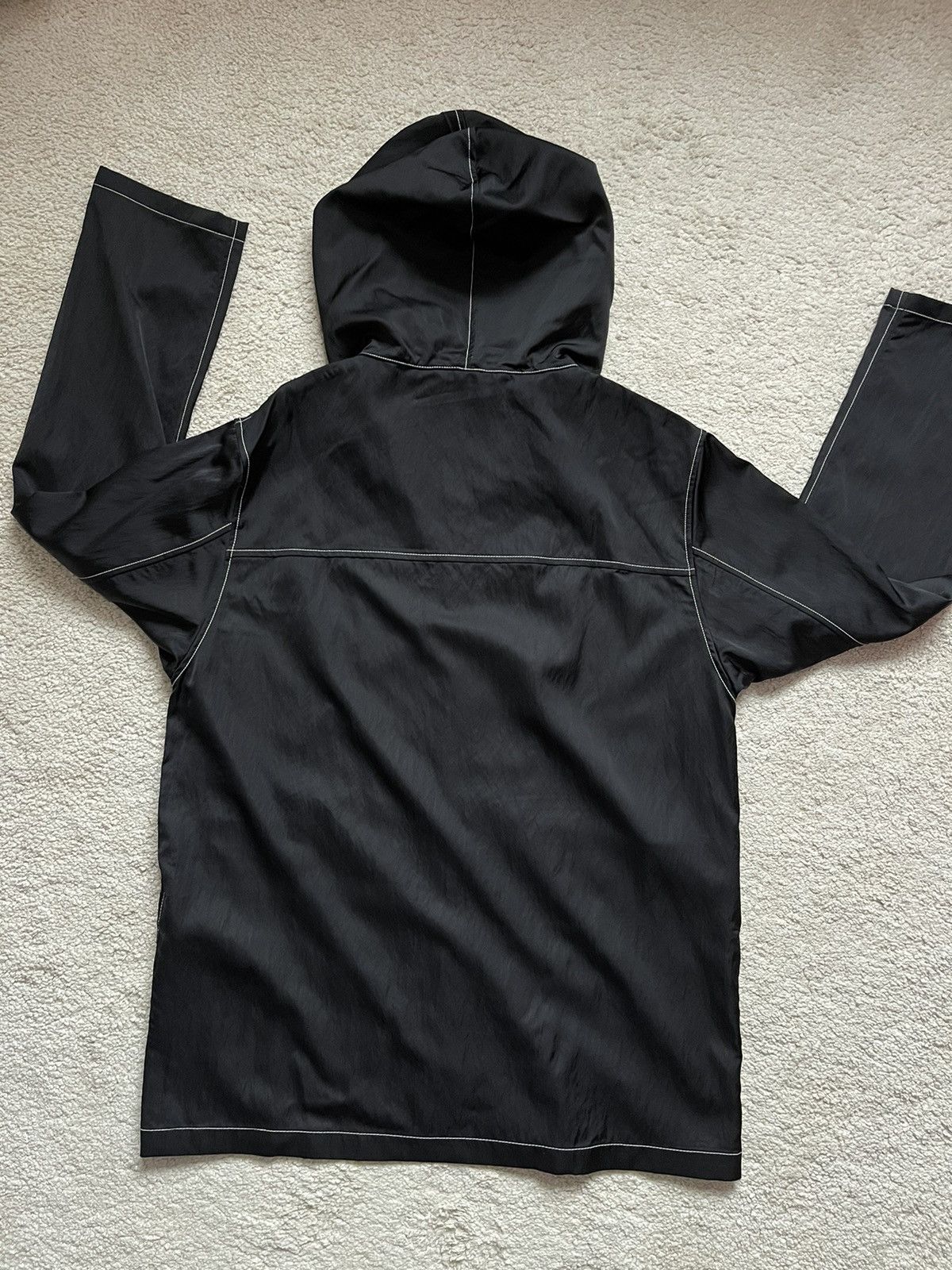 Jil Sander JIL SANDER ZIPPERED HOODED SHORT PARKA JACKET BLACK 