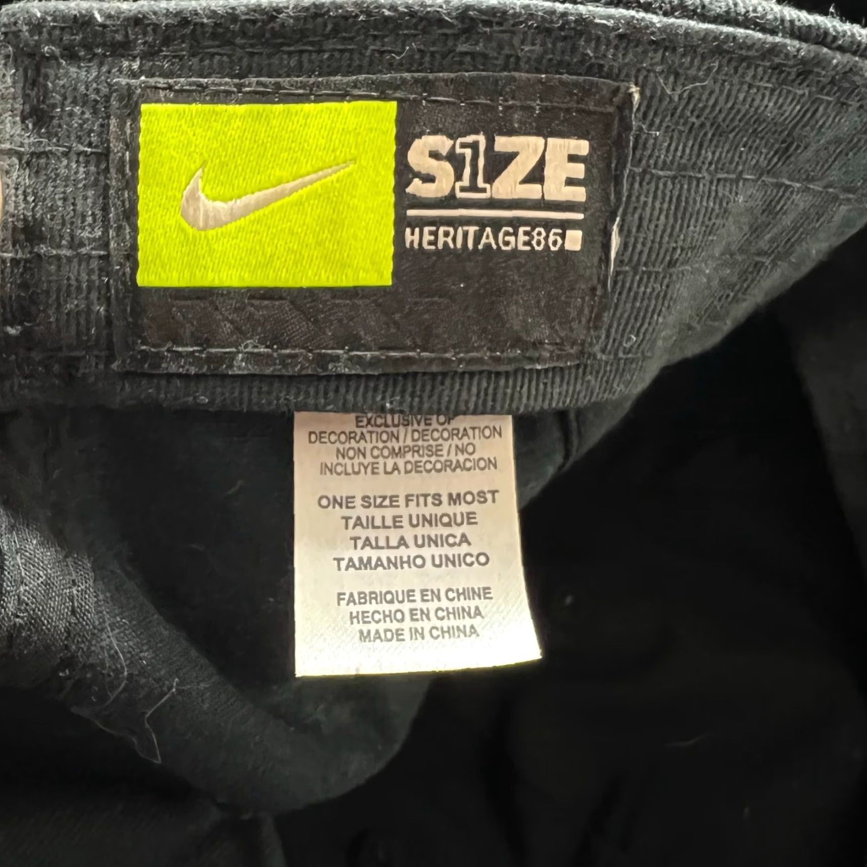 Nike VINTAGE Nike Swoosh Heritage 86 Trucker Hat Adjustable One Size Black Denim 5 Panel Mens Cap Size ONE SIZE - 5 Thumbnail