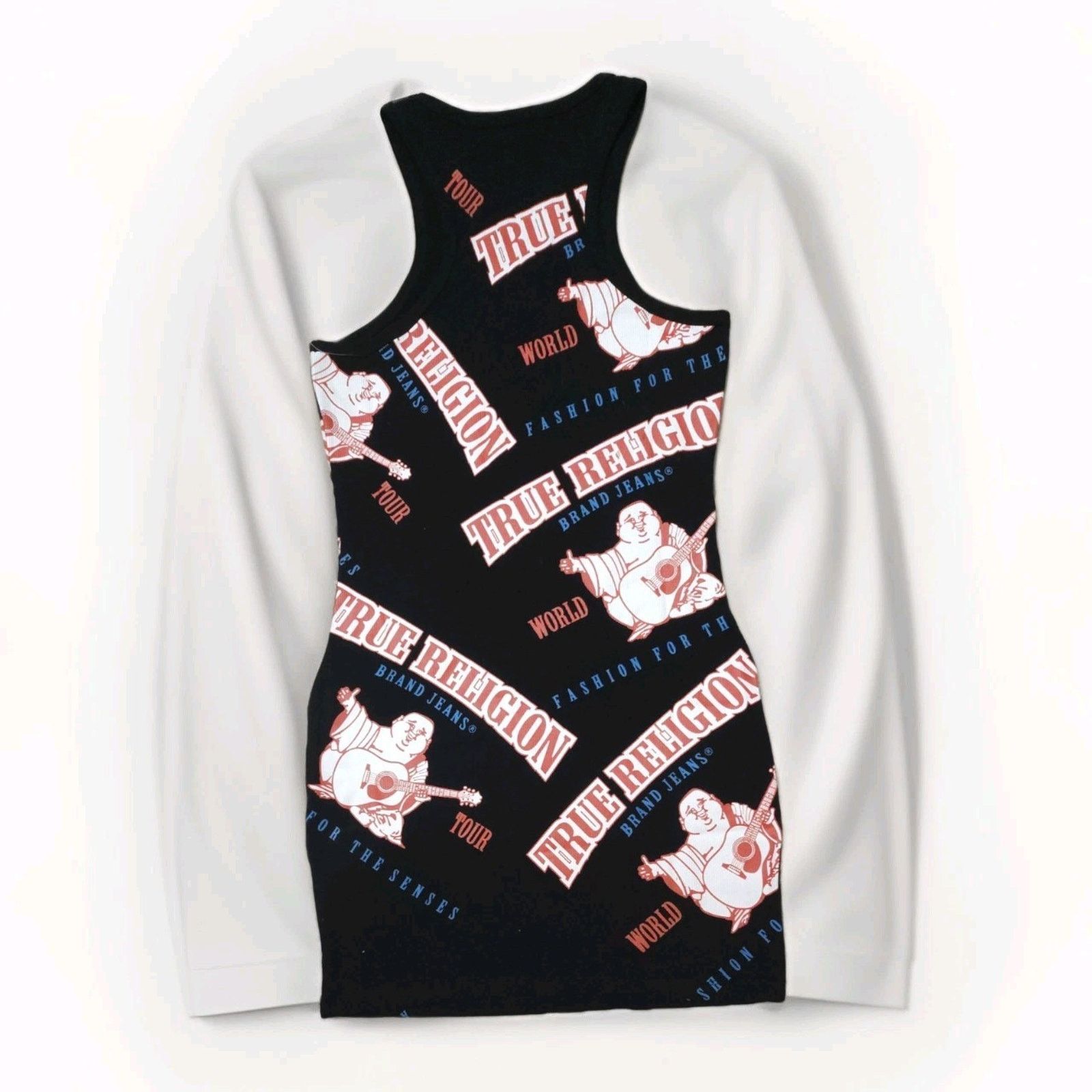 True Religion True Religion T- Shirt Anniversary Goddess Rib Logo Bodycon Size S / US 4 / IT 40 - 3 Thumbnail
