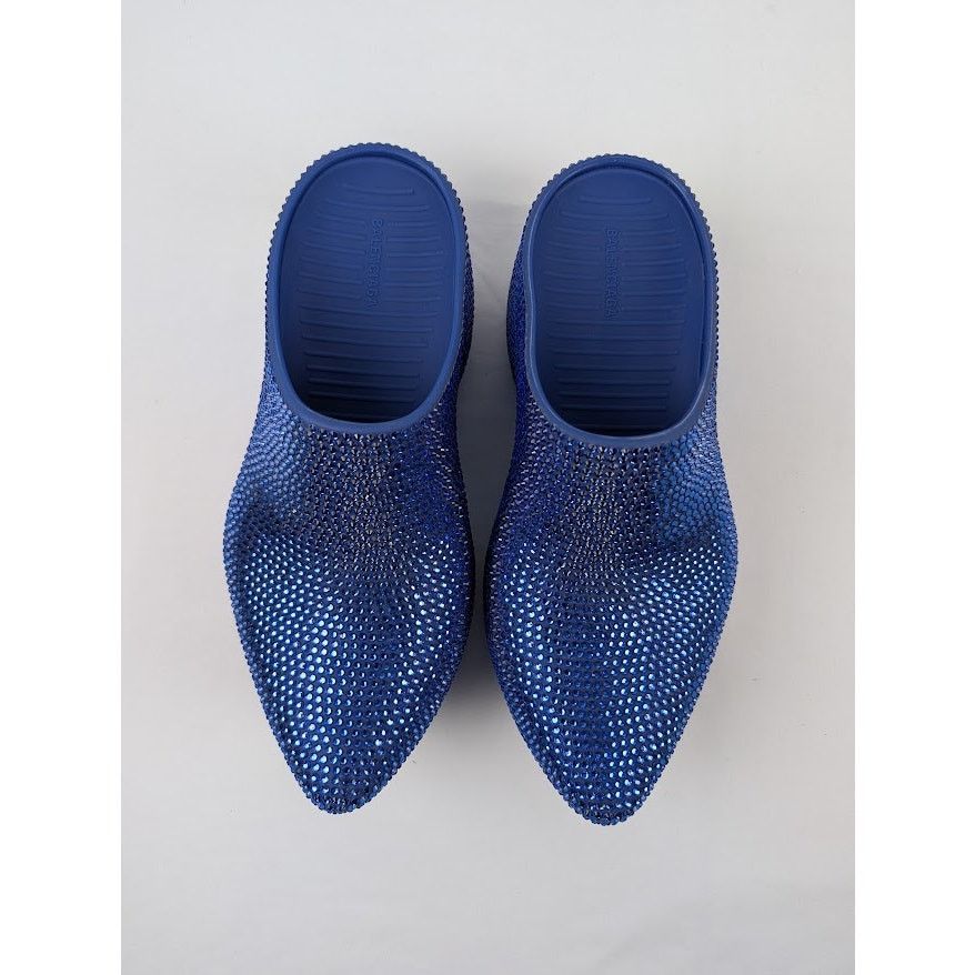 Balenciaga o1rshd1 Rubber Strass Techno Clog Sandal in Sapphire Size US 9 / EU 42 - 12 Thumbnail