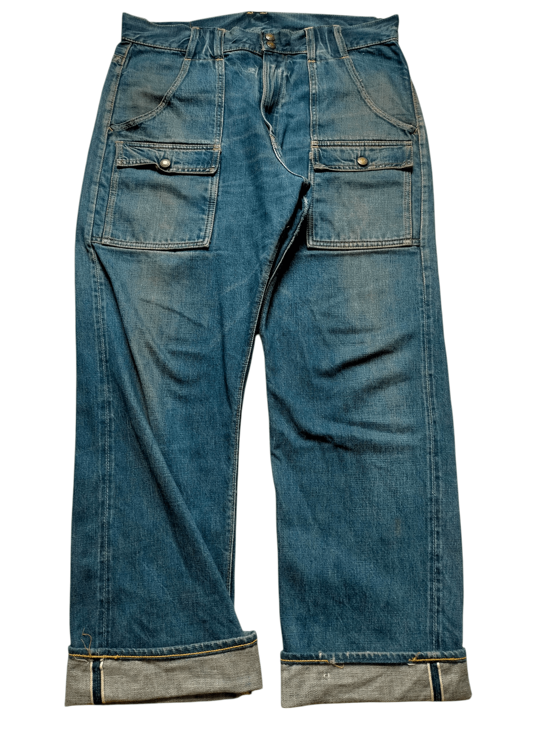 Full Count & Co. Vintage 90s Full Count & Co Selvedge Bush Pants Denim Japan Size US 34 / EU 50 - 2 Thumbnail