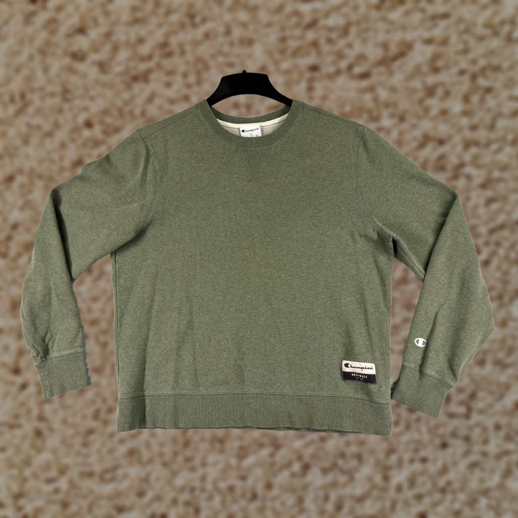 Champion VINTAGE Champion Sweatshirt Men’s Large Green Pullover Crew Neck Lined Fleece Polyester Size US L / EU 52-54 / 3 - 1 Thumbnail