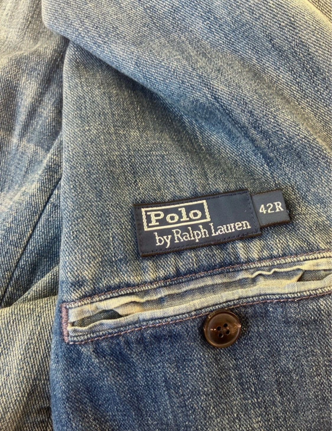 Polo Ralph Lauren FADED POLO Ralph Lauren retro selbedge denim blazer Size 42R - 4 Thumbnail