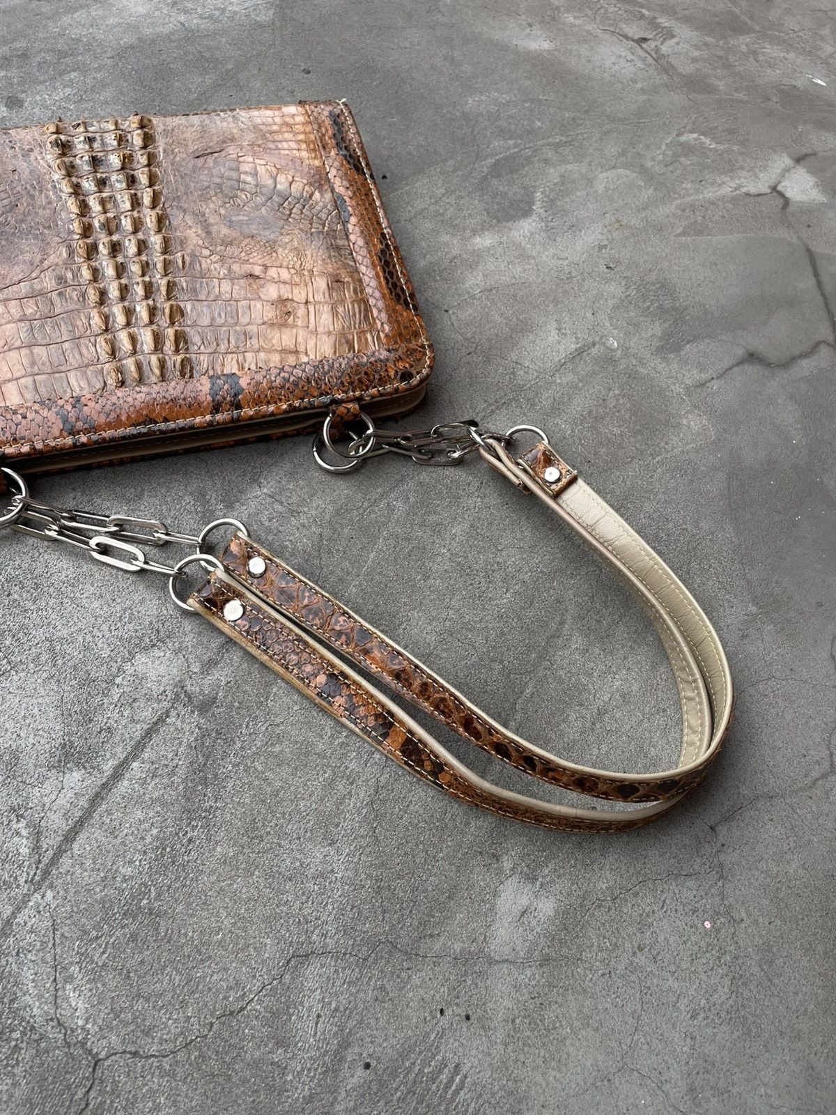 Vintage Shaped Crocodile’s Ridge & Python Snakeskin: Genuine Vintage Size ONE SIZE - 3 Thumbnail