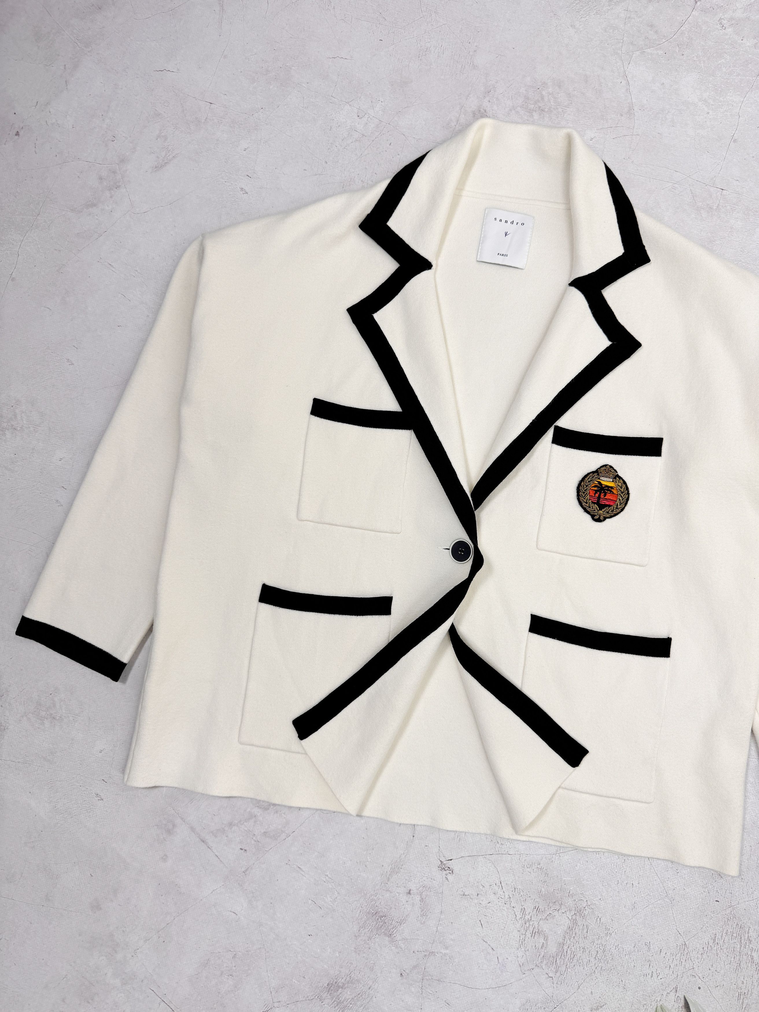 Sandro Sandro Paris Blazer Jacket RRP 540$ Oversized Fit Size S / US 4 / IT 40 - 3 Thumbnail