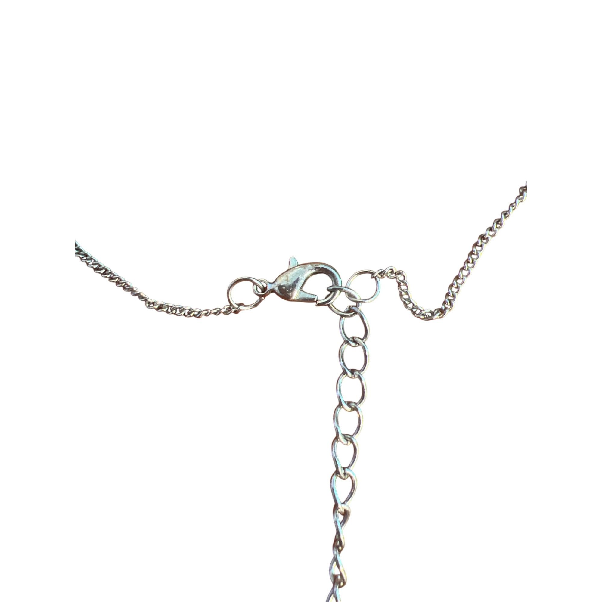 Other Vintage Silver Tone Necklace Clear Teardrop Rhinestones Wedd Size ONE SIZE - 5 Thumbnail