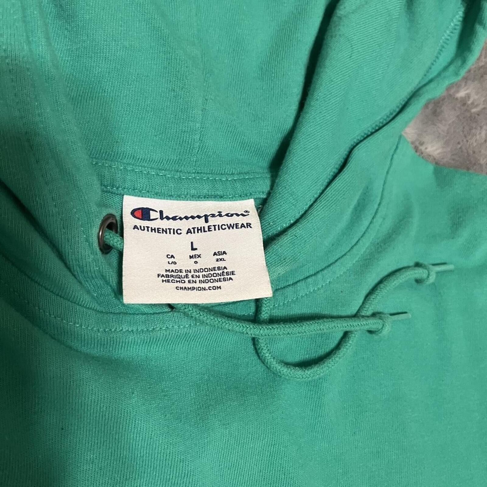 Champion Champions Authentic Outerwear Green Hoodie Size US L / EU 52-54 / 3 - 5 Thumbnail