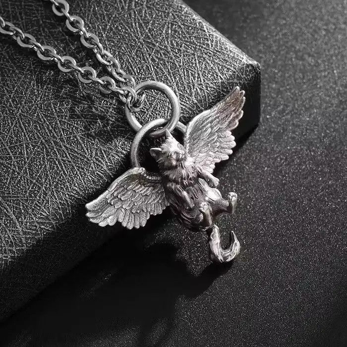 Jewelry Cat Wings Pendant Necklace Size ONE SIZE - 3 Thumbnail