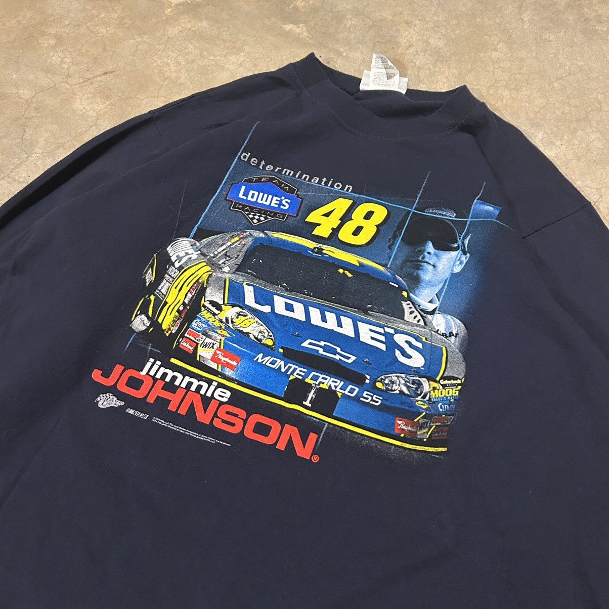 NASCAR × Vintage Crazy Vintage Y2K Nascar Jimmie Johnson Lowe’s Racing Tee Size US L / EU 52-54 / 3 - 3 Thumbnail