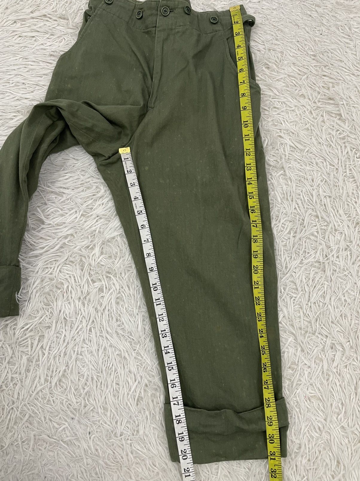 Yohji Yamamoto Vtg Y's Yohji Yanamoto Green Army Pant Size US 26 / EU 42 - 14 Thumbnail