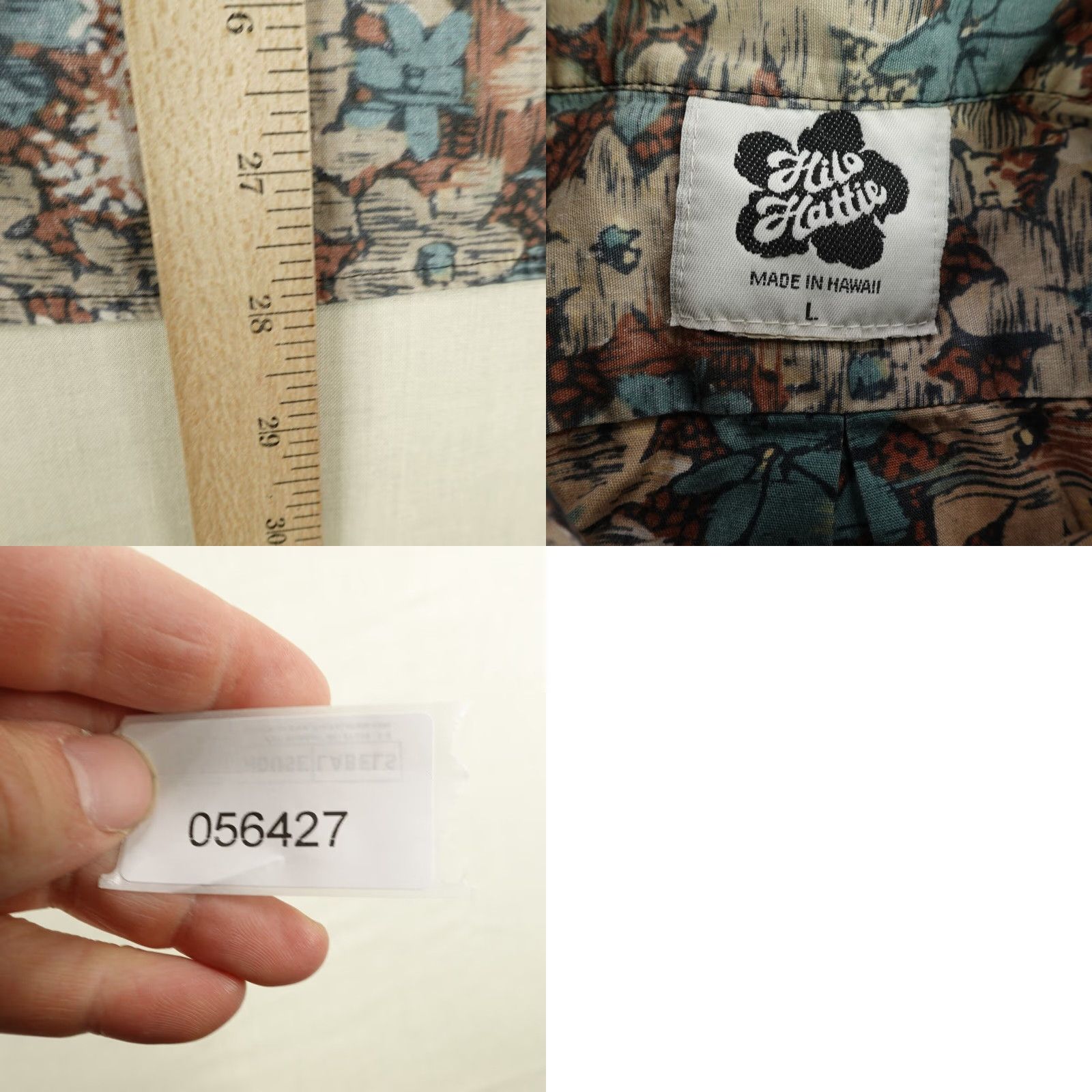 Hilo Hattie VINTAGE Hilo Hattie Shirt L Men Brown Floral Hawaiian Reverse Print Aloha Short Sleeve Button-Up Collared Pocketed L? Size US L / EU 52-54 / 3 - 8 Thumbnail