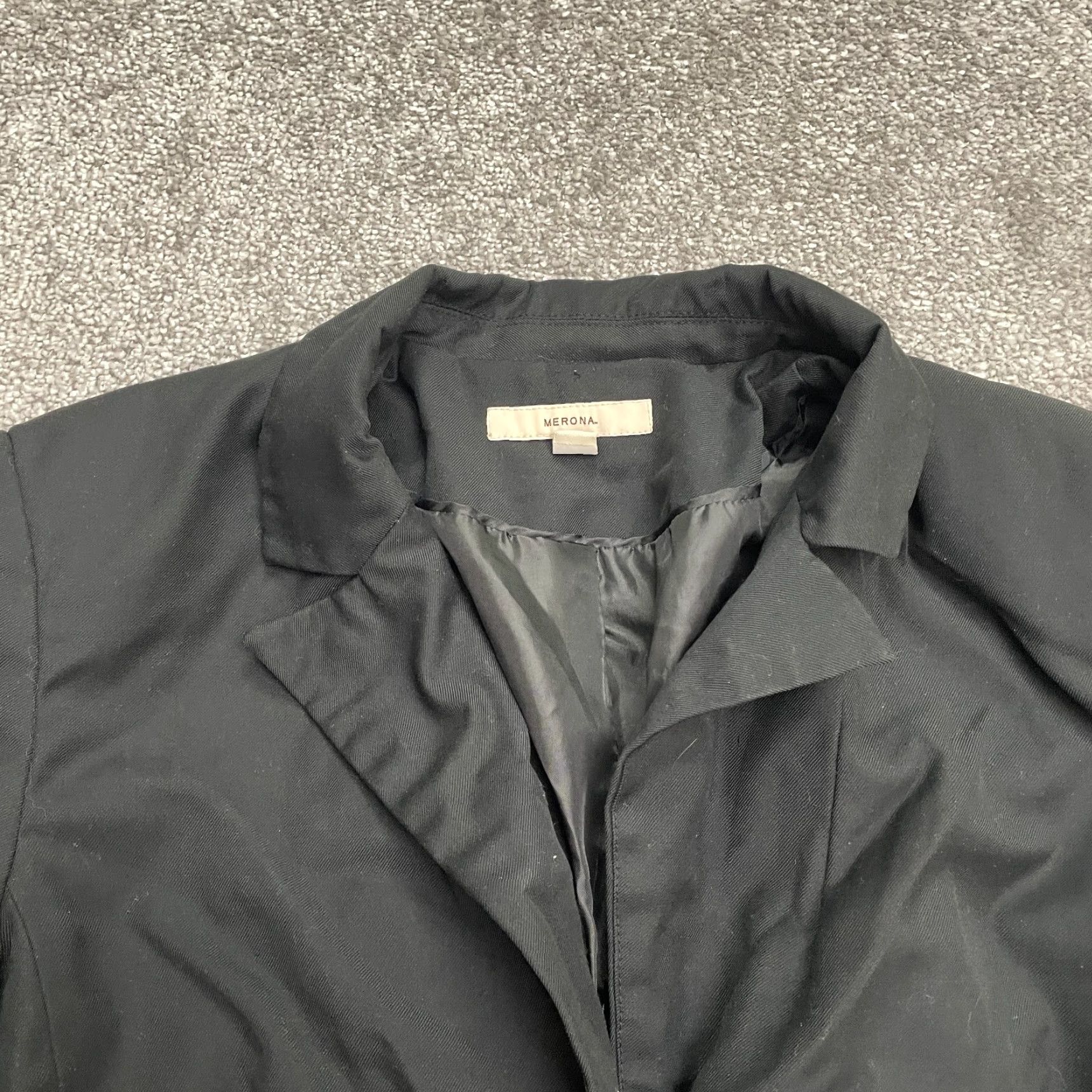 Merona Merona Blazer Jacket Womens Small Black Single Breasted Lined Padded Work Shirt Shirt? Size S / US 4 / IT 40 - 3 Thumbnail