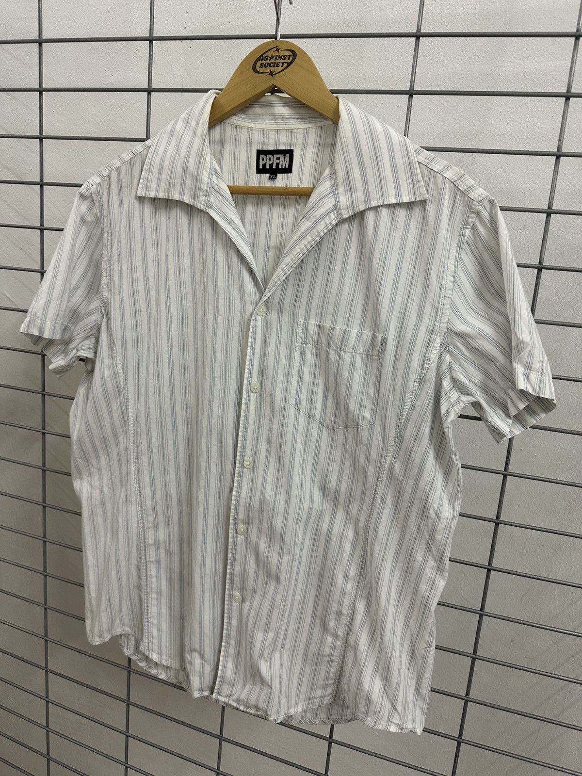 Japanese Brand Rare Beautiful PPFM Striped Camp Open Collar Shirt Y2K Style Size XL / US 12-14 / IT 48-50 - 3 Thumbnail