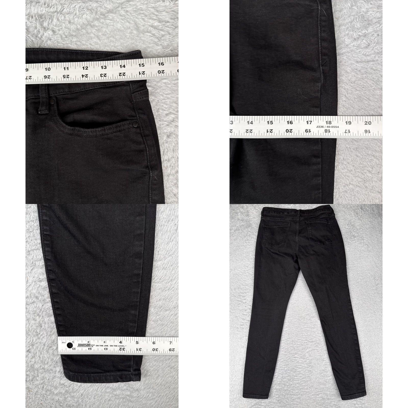 Denime VINTAGE? No — (Skip, since not vintage) a.n.a A New Approach Jeans Women's 10 Black Mid Rise Skinny Stretch Denim Pants Size 32" / US 10 / IT 46 - 9 Thumbnail