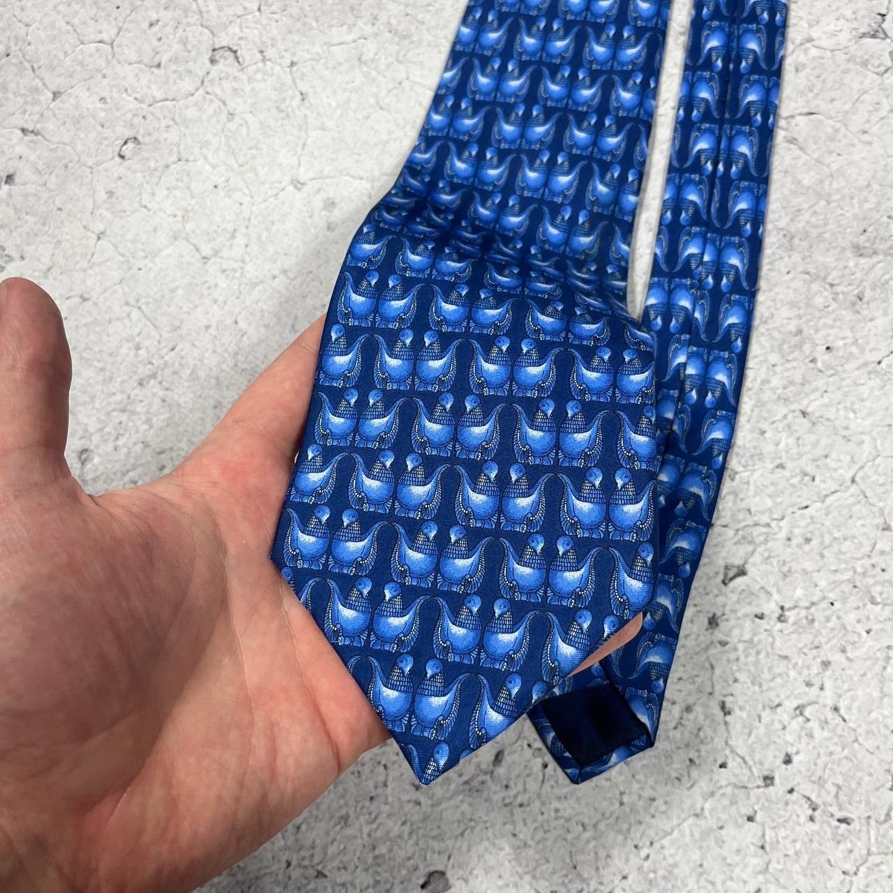 Lanvin Lanvin Tie Silk Bird Pattern Vintage Size ONE SIZE - 2 Thumbnail