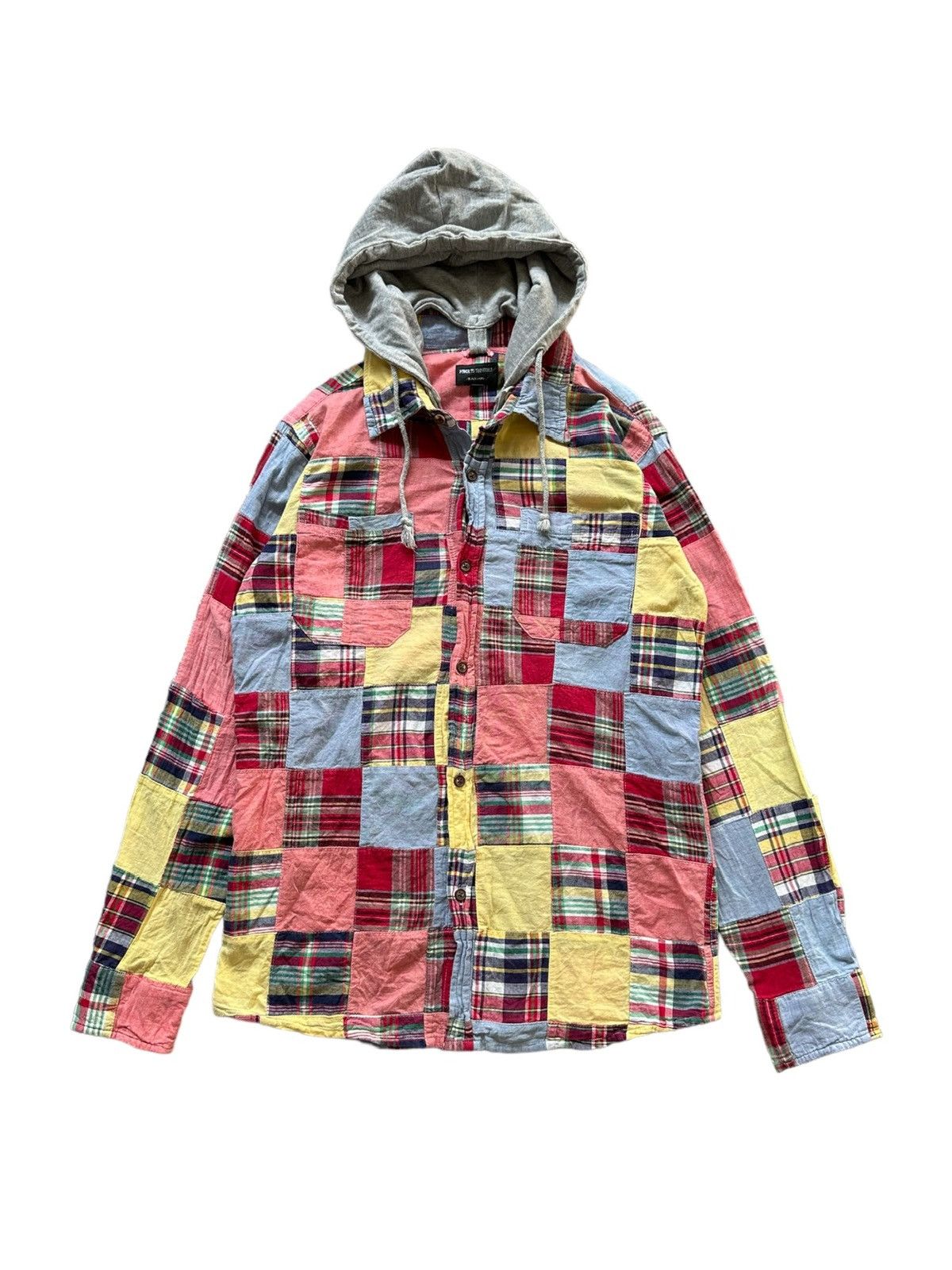 Japanese Brand 2000's Power to The People ( PTTP ) madras patchwork shirt Size US M / EU 48-50 / 2 - 1 Thumbnail