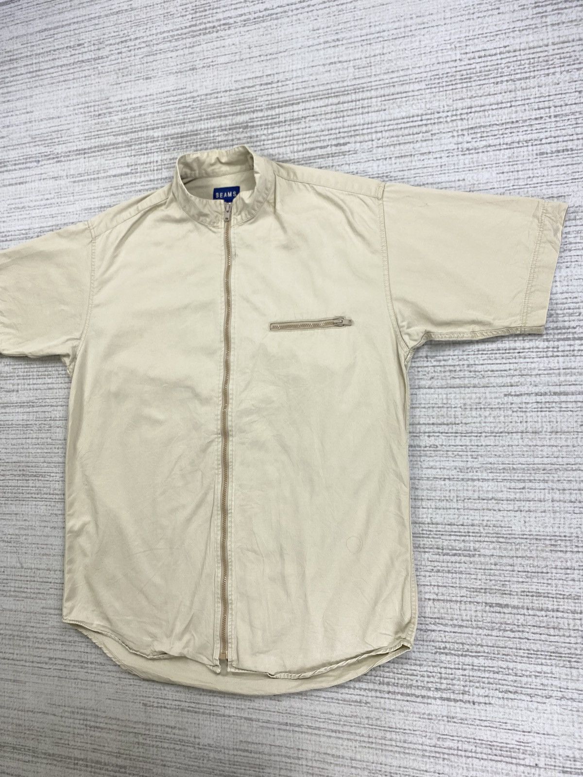 Beams Plus × Japanese Brand × Vintage Vintage Beams Japan Zipper Short Sleeve Shirt Size US M / EU 48-50 / 2 - 4 Thumbnail