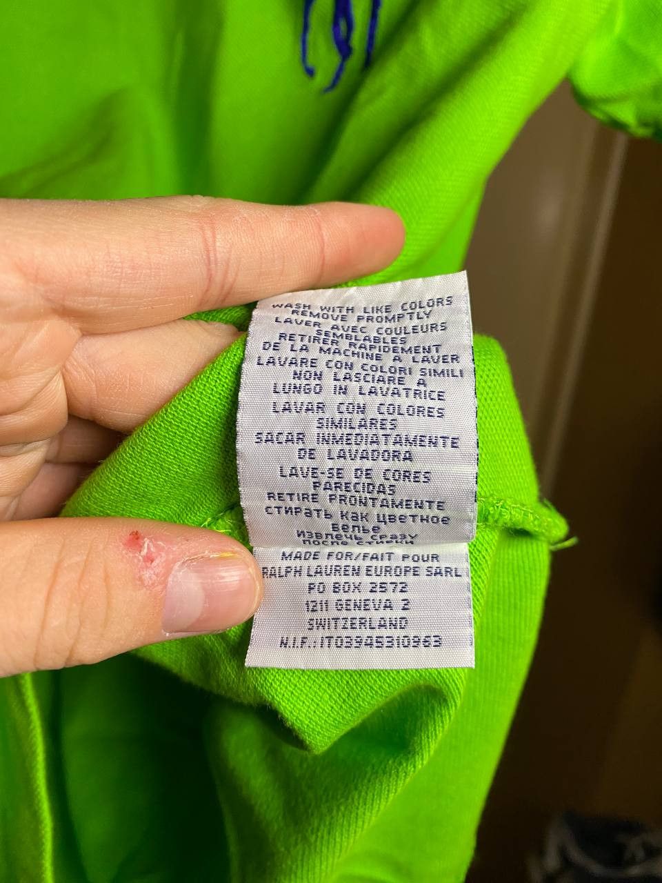 Polo Ralph Lauren × Vintage 👕 Ralph Lauren Polo Shirt – Neon Green / Purple Logo Size US S / EU 44-46 / 1 - 6 Thumbnail