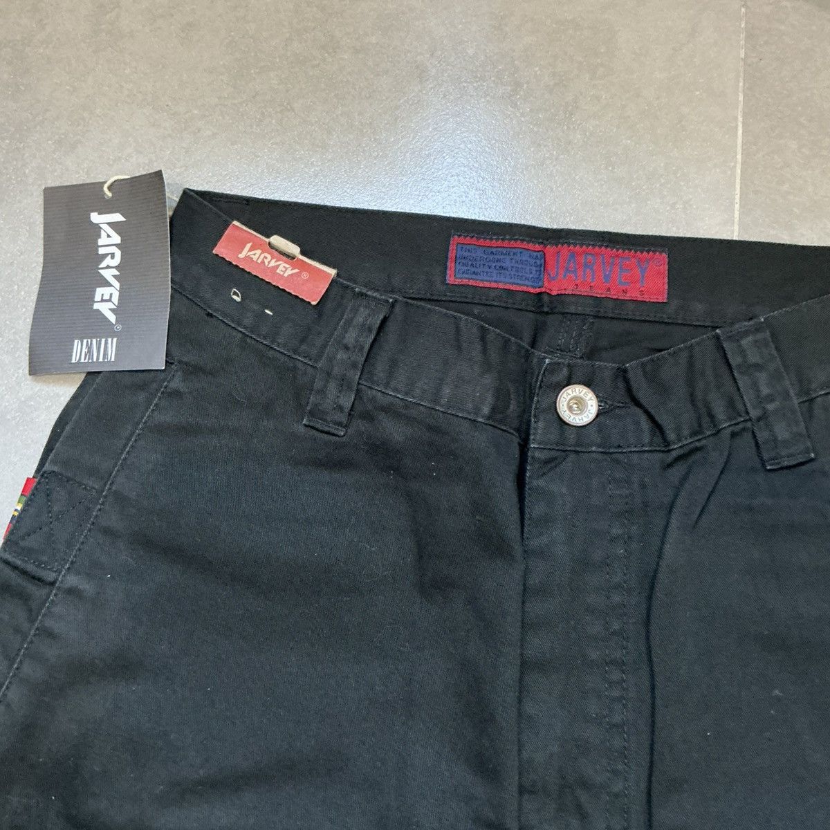 Other 90s Vintage Jarvey Black Skateboard Cargo Work Pants NWT Size 30" / US 8 / IT 44 - 3 Thumbnail
