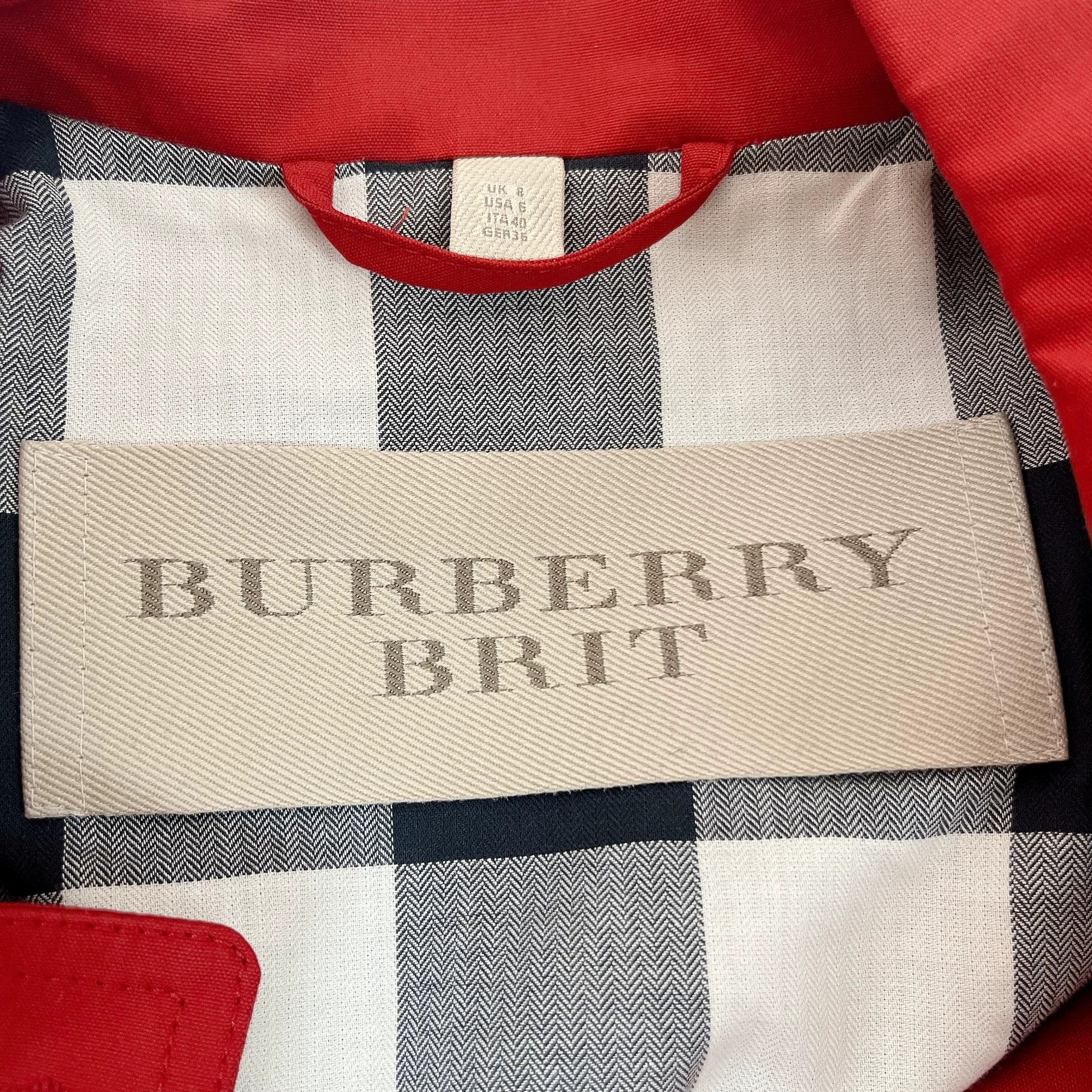 Burberry Burberry Red Short Double Breasted Jacket 36 2646 Size XS / US 0-2 / IT 36-38 - 7 Thumbnail