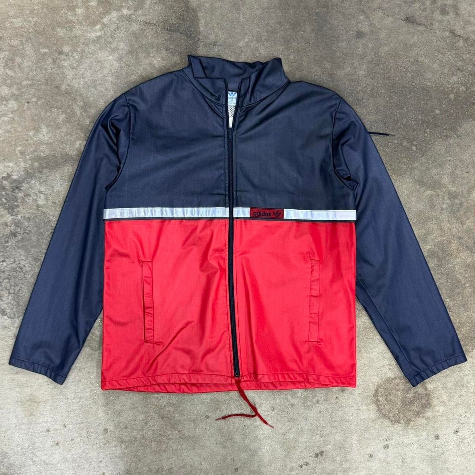Adidas Medium - Vintage adidas 1980s rednavy Size US M / EU 48-50 / 2 - 1 Thumbnail