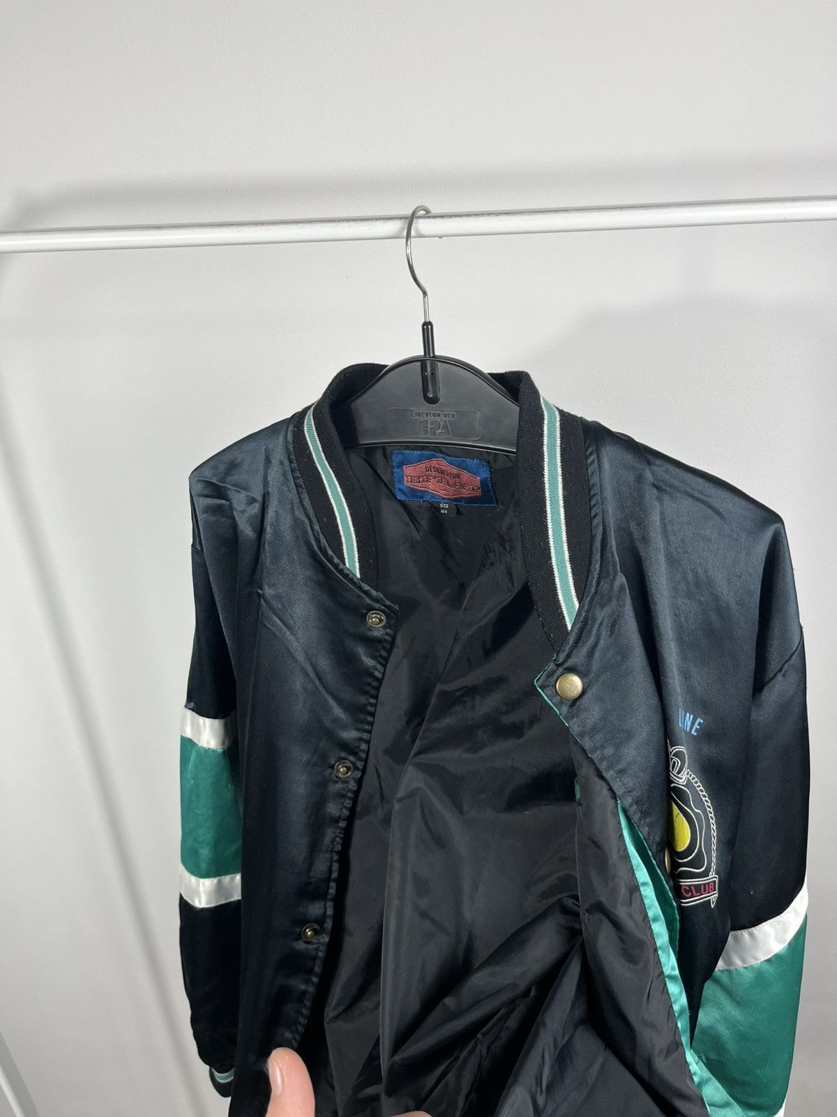 Other Vintage Baseball Satin Bomber Jacket Sports Line Graphic Size US L / EU 52-54 / 3 - 10 Thumbnail