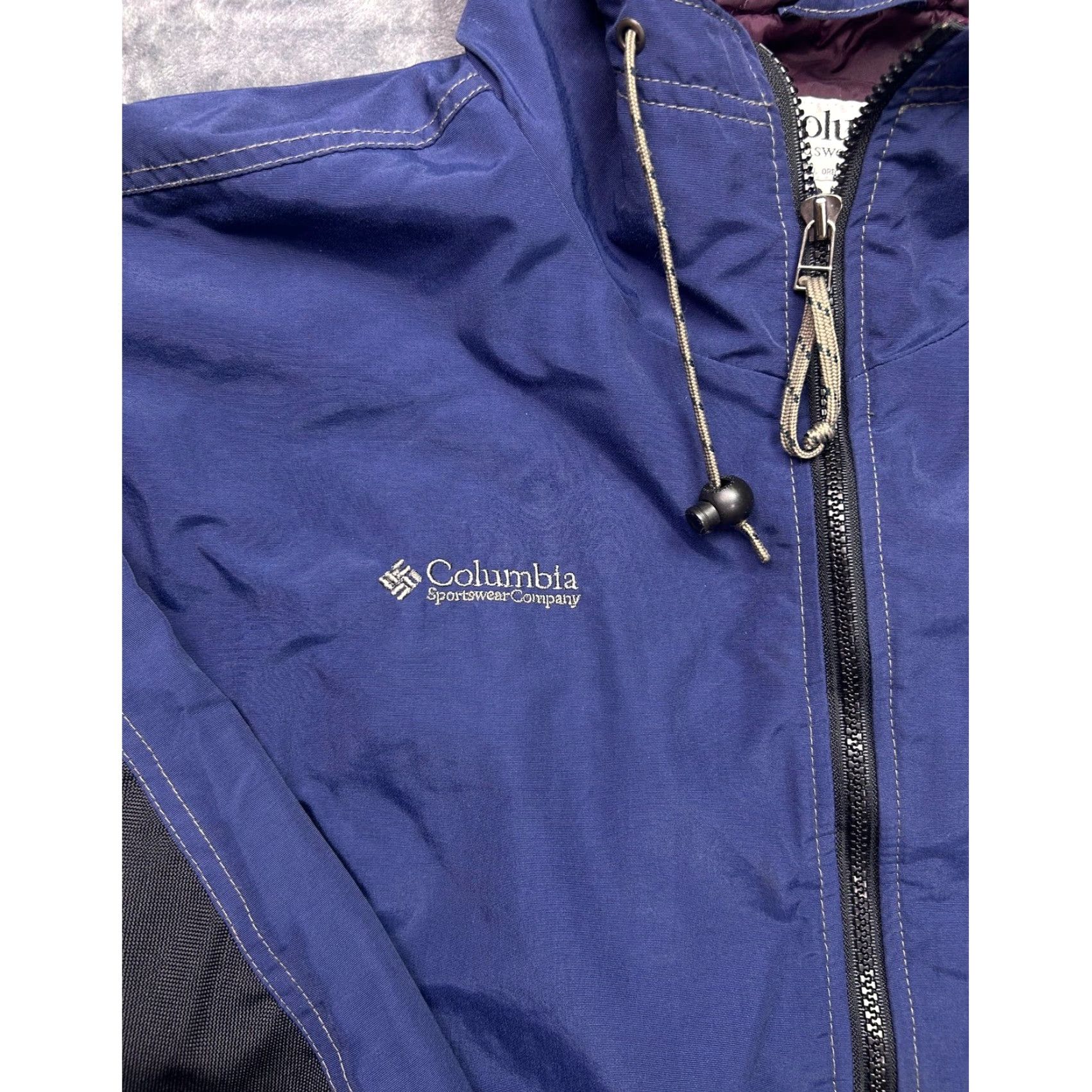 Vintage VINTAGE Columbia Sportswear Jacket Mens XL Blue Hooded Zip Windbreaker Parka 90s Retro Outdoor Casual Travel Size US XL / EU 56 / 4 - 3 Thumbnail