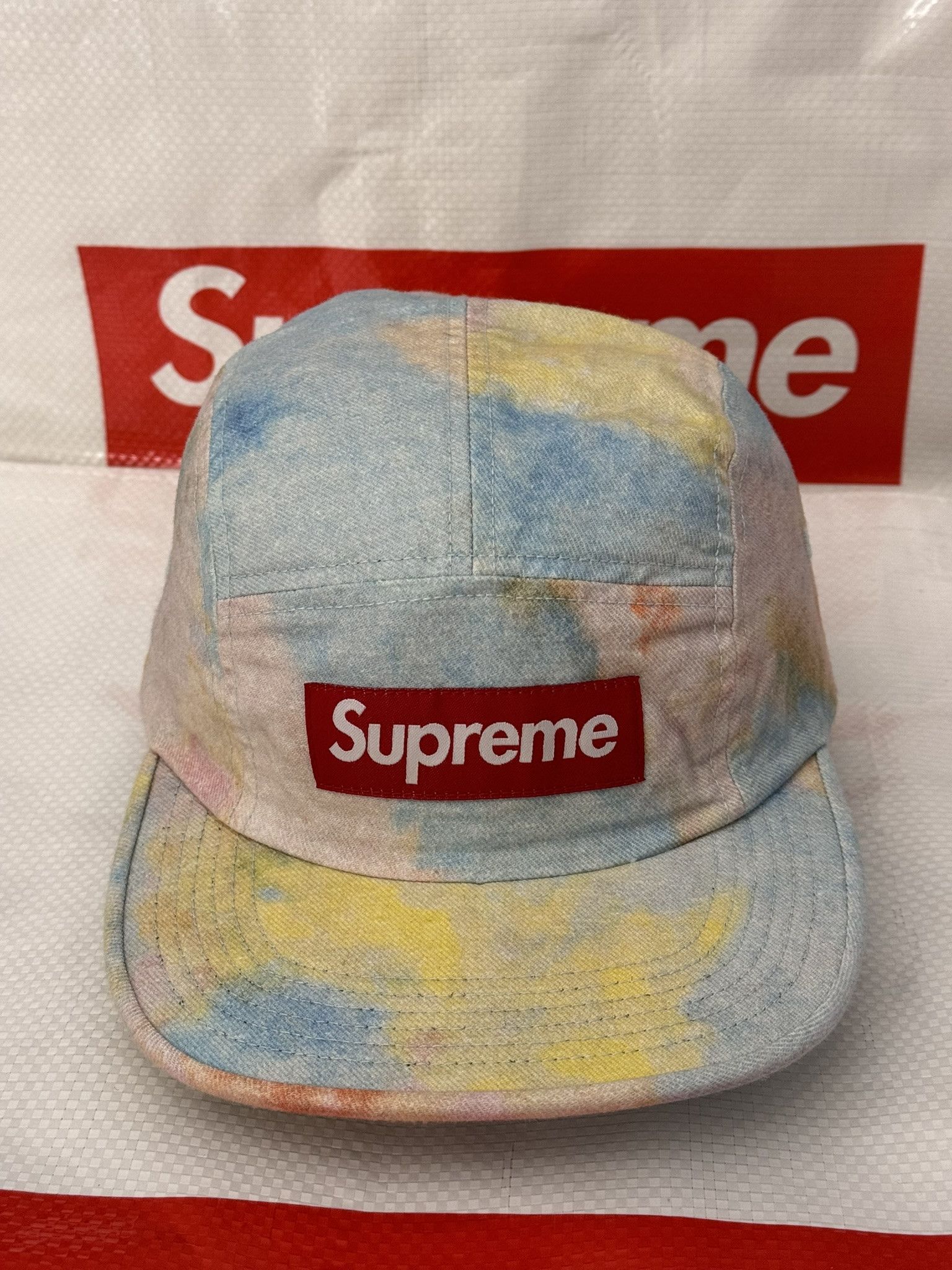帽子 Supreme 18SS Multicolor Denim Camp Cap RARE** Supreme Multicolor Denim Camp Cap S/S 18 Brand New DS