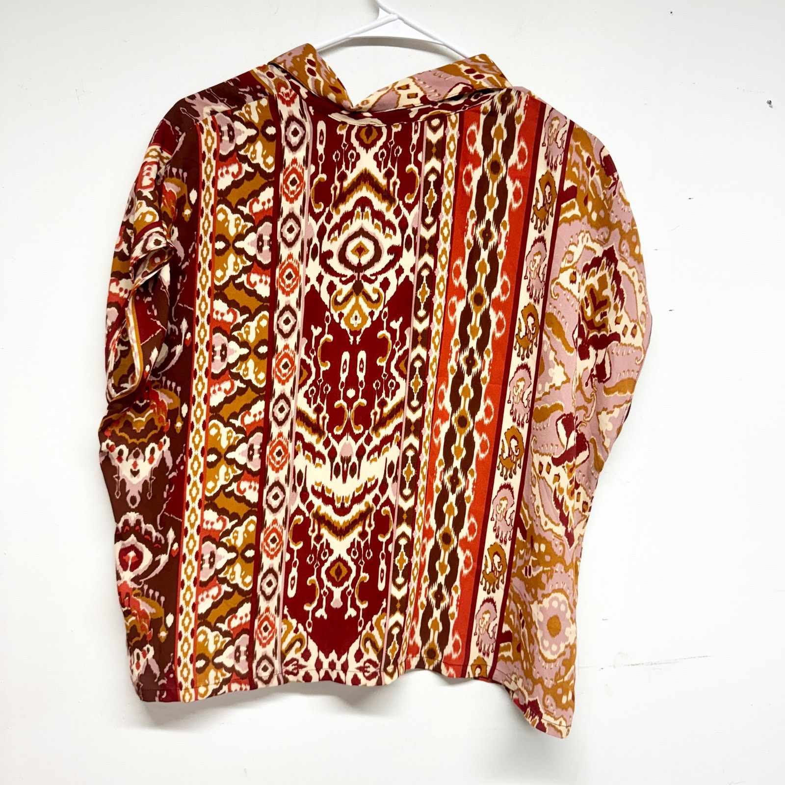 Other Cupcakes Cashmere Button Up Blouse Large Aztec Print NWT Size L / US 10 / IT 46 - 4 Thumbnail