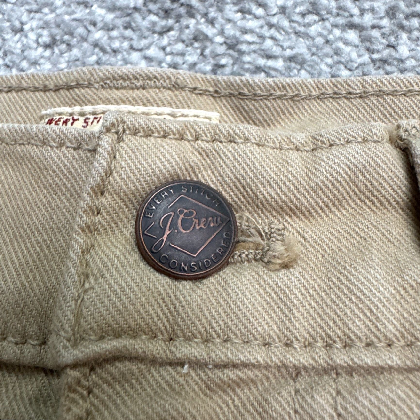 J.Crew J.CREW 484 Slim Fit Stretch Chino Pants Men 30x32 Khaki Brown Tapered Leg Preppy Mens Size US 30 / EU 46 - 7 Thumbnail