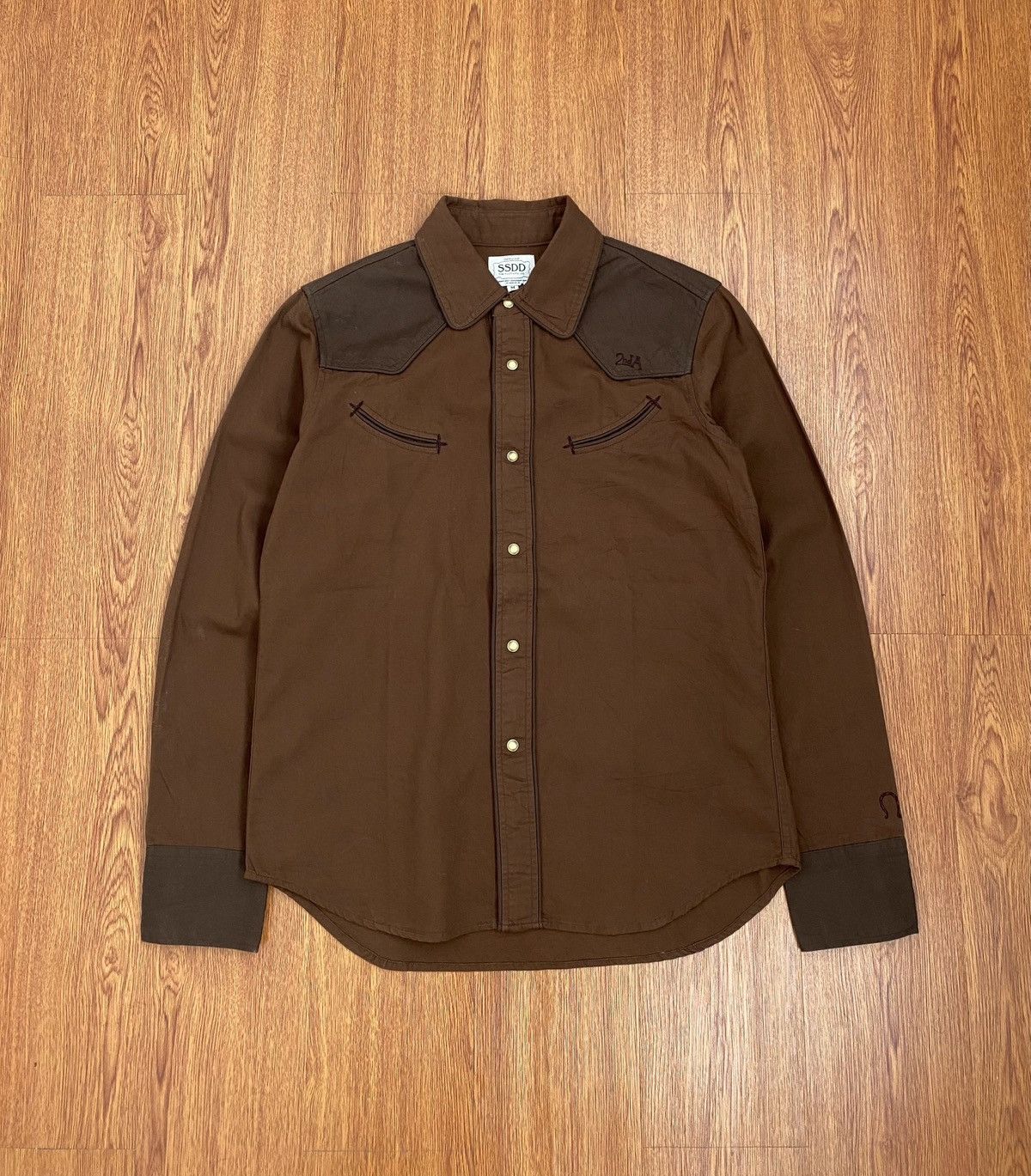 image of Fuct Ssdd Western Shirt in Dark Brown, Men's (Size Medium)