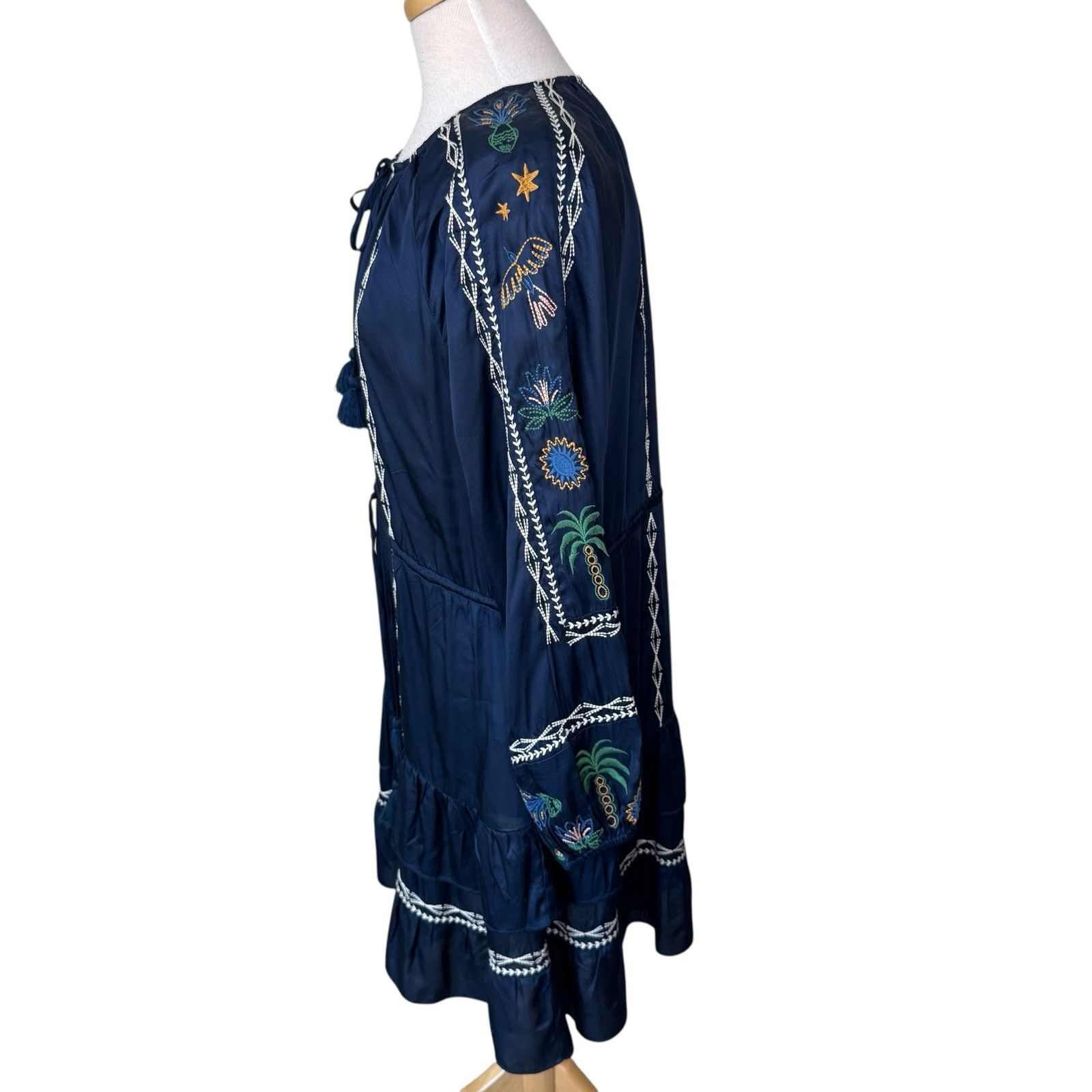 Johnny Was JOHNNY WAS LEXIE TIERED MINI DRESS Small NWT Size S / US 4 / IT 40 - 3 Thumbnail