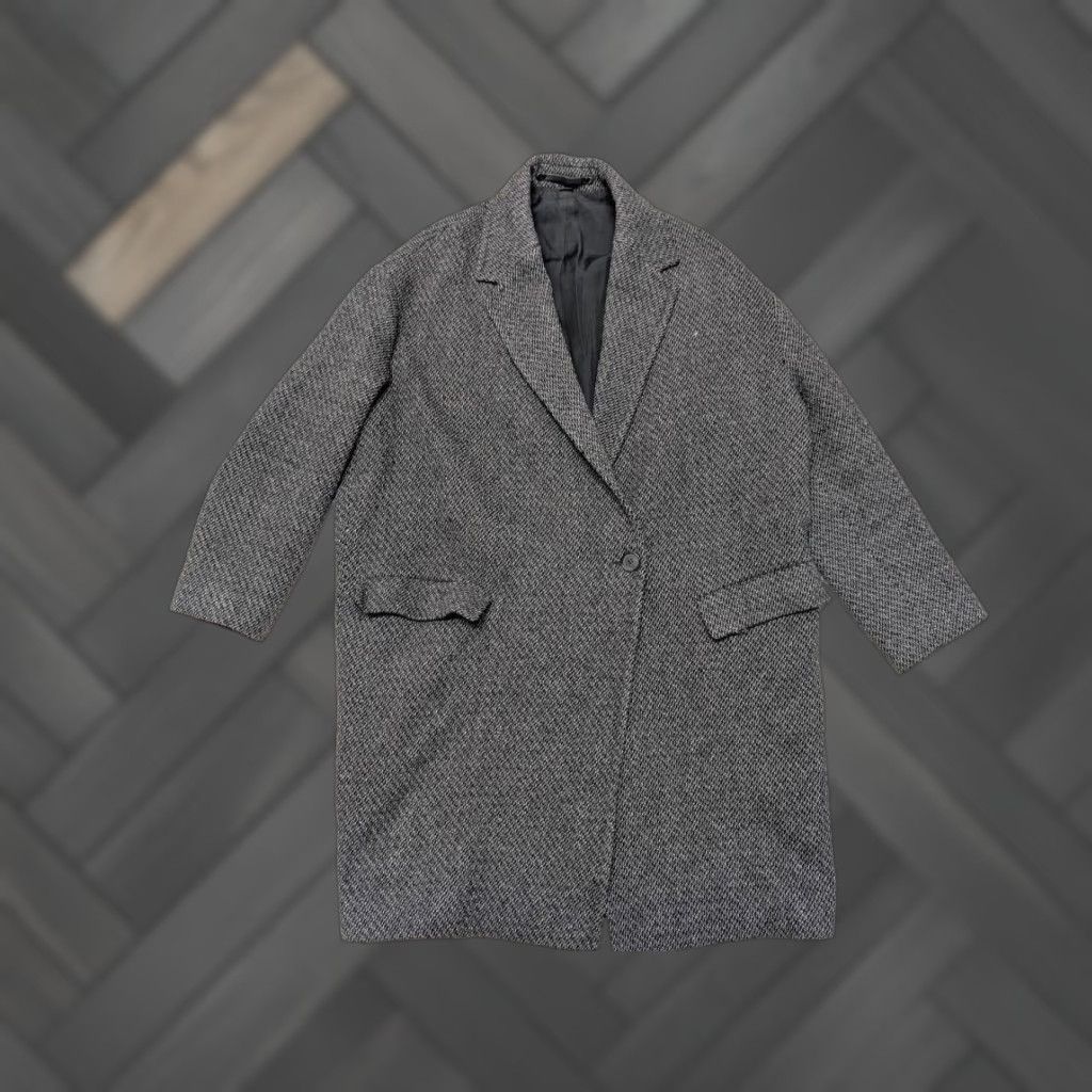 Allsaints VINTAGE All Saints wool blend ADA TECO overcoat XS gray tweed Size XS / US 0-2 / IT 36-38 - 1 Thumbnail