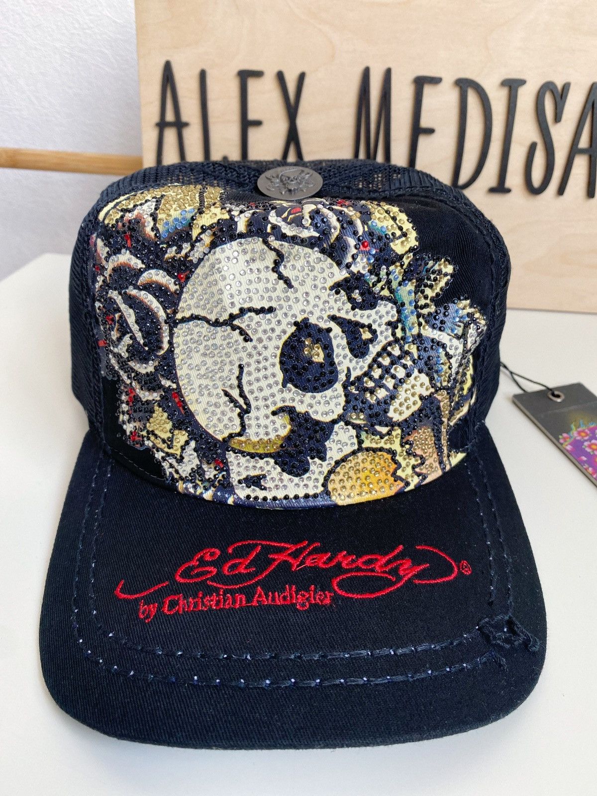 Ed Hardy Ed Hardy Cristian Audigier Skull heart & cards cap Size ONE SIZE - 1 Thumbnail
