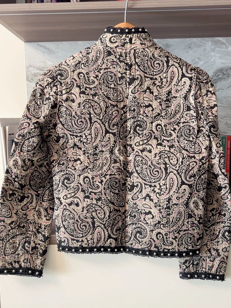 Saint Laurent Paris Saint Laurent Short Coat with Paisley Design-2506 Size US M / EU 48-50 / 2 - 2 Thumbnail