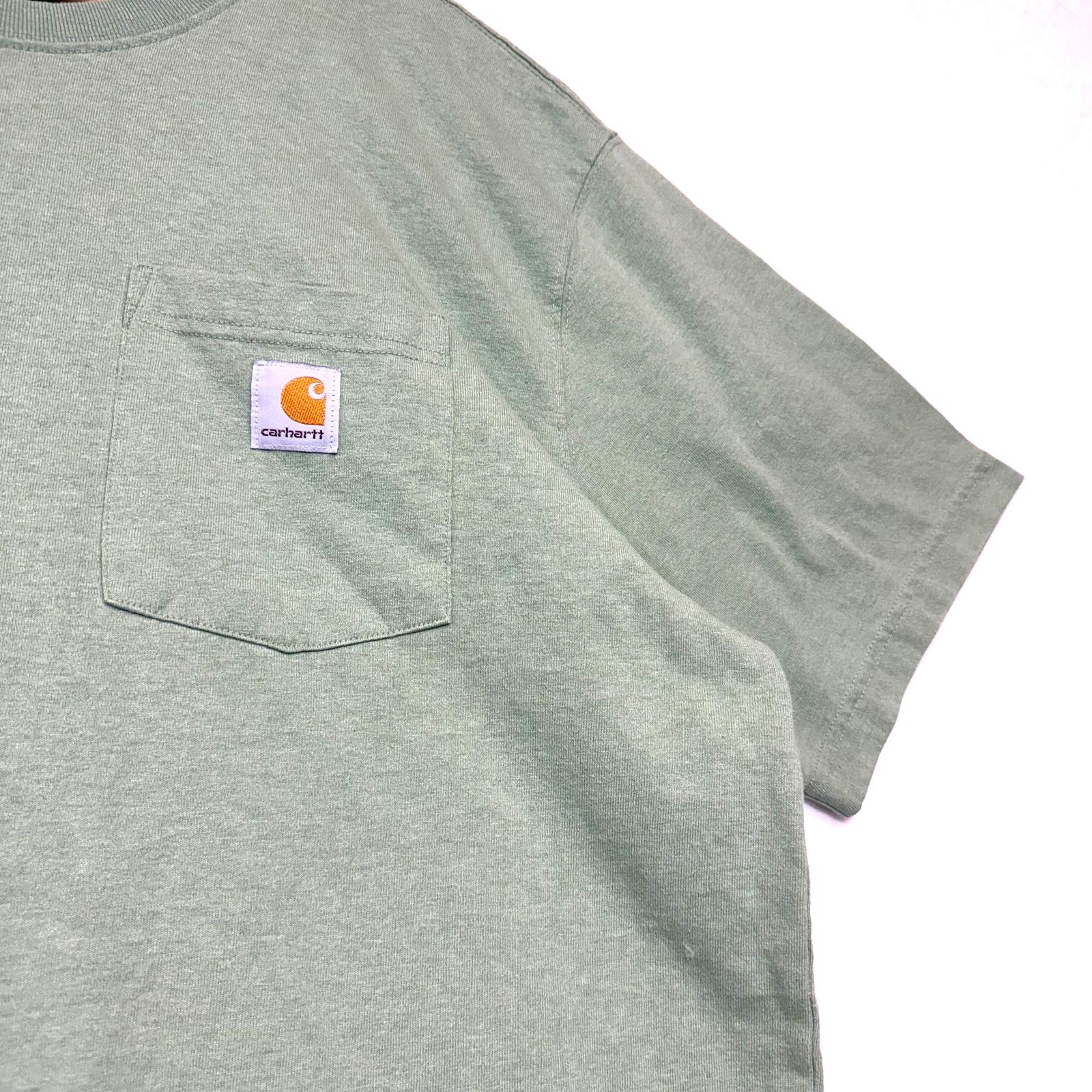 Carhartt Carhartt L Logo Pocket Green Shirt Streetwear Work Utility Size US L / EU 52-54 / 3 - 3 Thumbnail