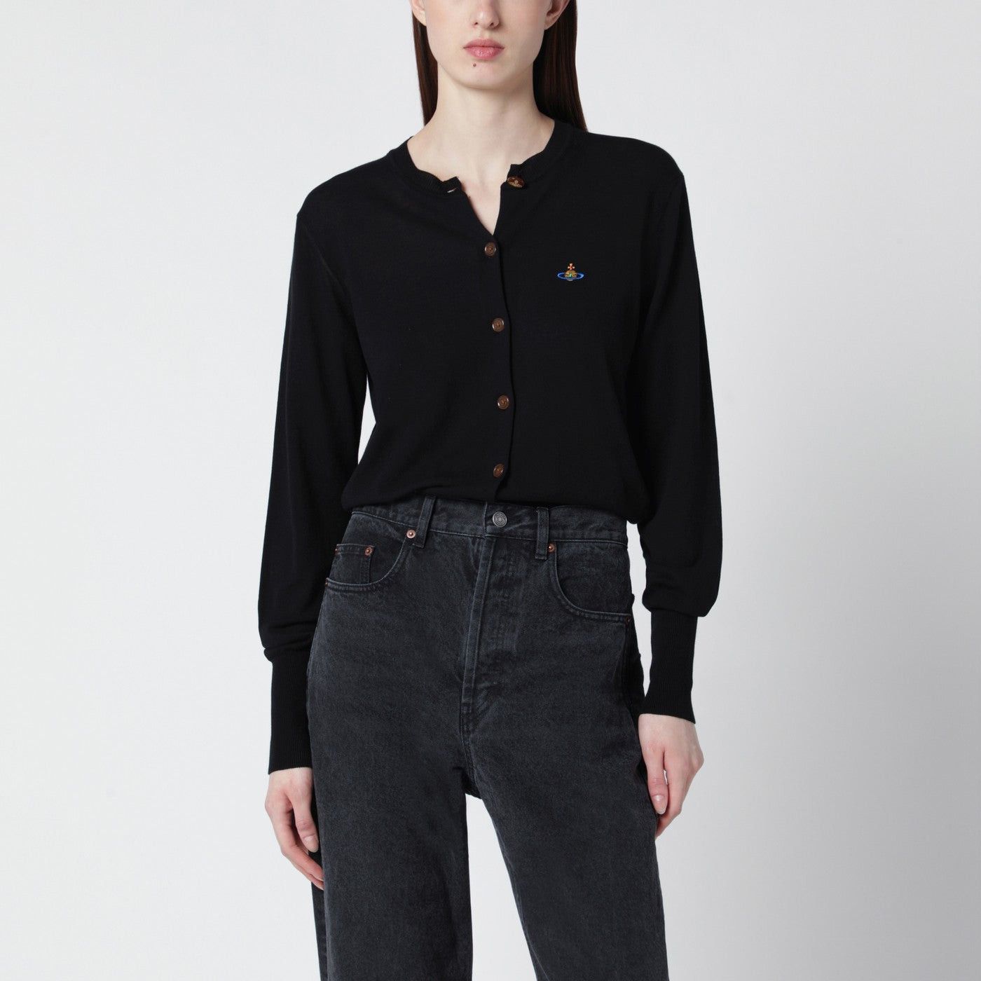 Vivienne Westwood Vivienne Westwood Black Cotton Cardigan Size M / US 6-8 / IT 42-44 - 1 Thumbnail