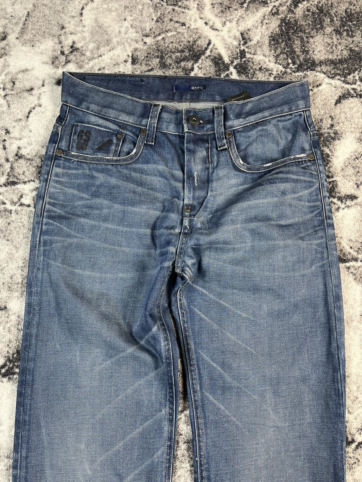 G-Star G-Star Raw Jeans 28x30 Faded Distressed Denim Size US 28 / EU 44 - 4 Thumbnail
