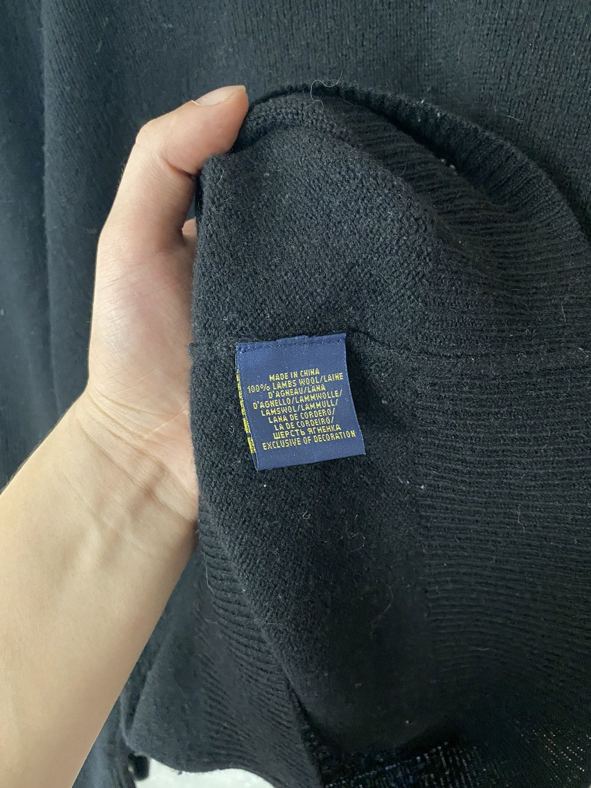 Polo Ralph Lauren Polo Ralph Lauren Crewneck Black Wool Sweater Purple Pony Size US S / EU 44-46 / 1 - 6 Thumbnail