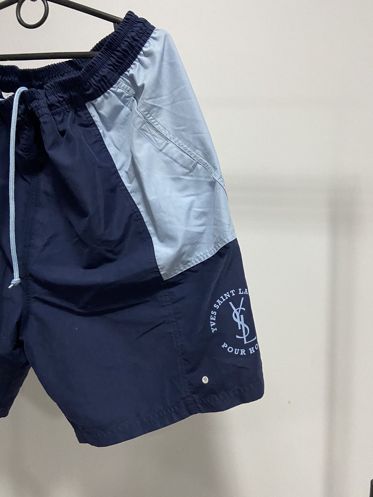 Vintage × Yves Saint Laurent Yves Saint Laurent Shorts Vintage Small Logo YSL Nylon Size US 34 / EU 50 - 2 Thumbnail